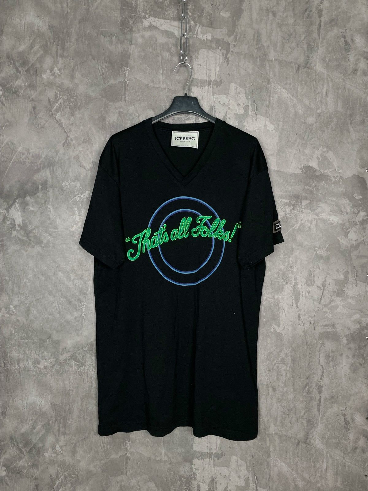 Iceberg Iceberg Avant Garde Y2K Big Logo “Thats all Folks” t shirt Size US XL / EU 56 / 4 - 1 Thumbnail