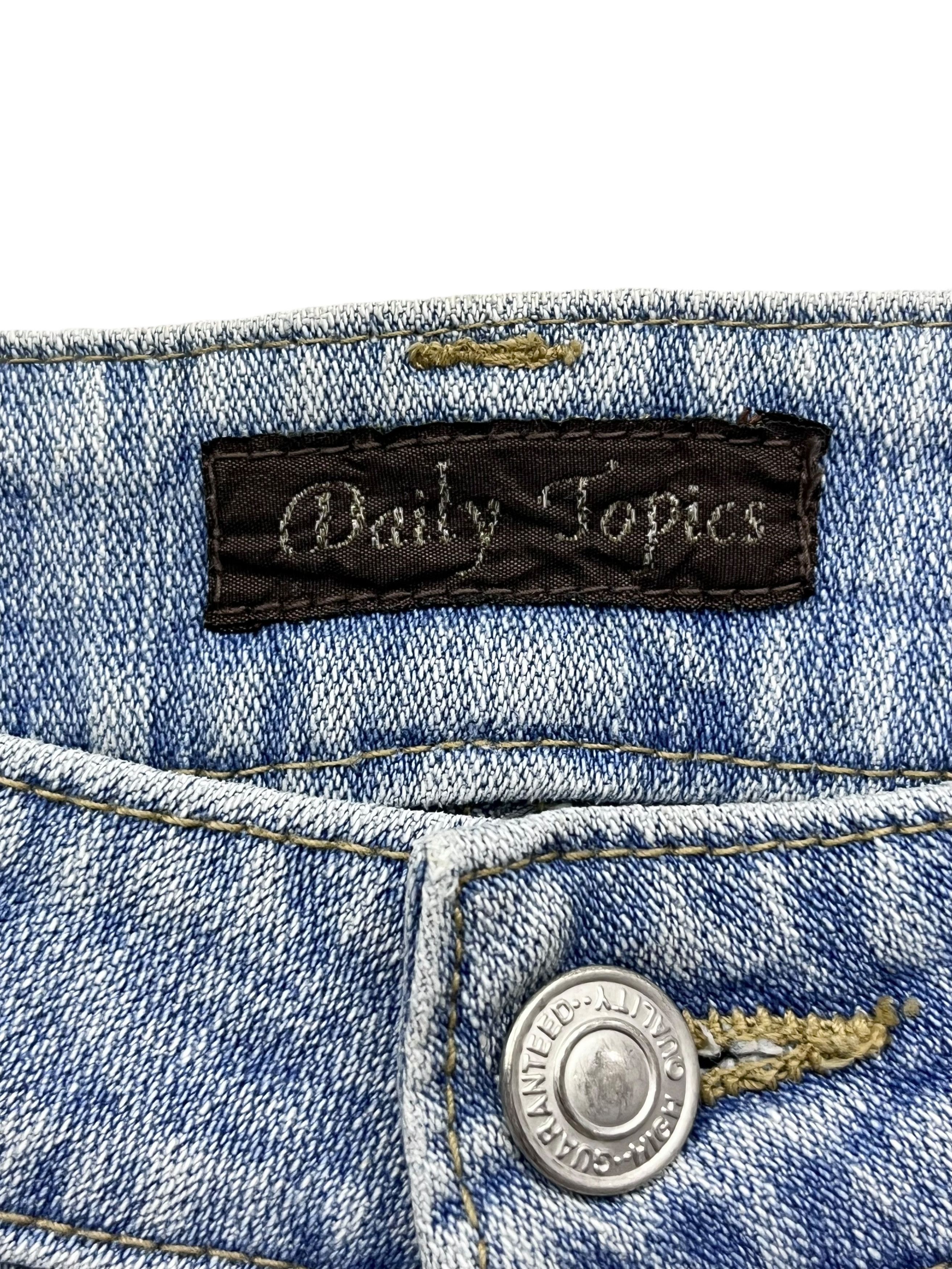 Japanese Brand 🔥DAILYTOPICS Art Spine Tattoo Design Stretch Flare Denim💥 Size 30" / US 8 / IT 44 - 8 Thumbnail
