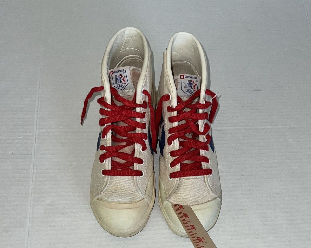 Converse Vintage 80’s Converse Usa Olympic La84 1984 Sample High Top Size US 7 / EU 40 - 10 Thumbnail