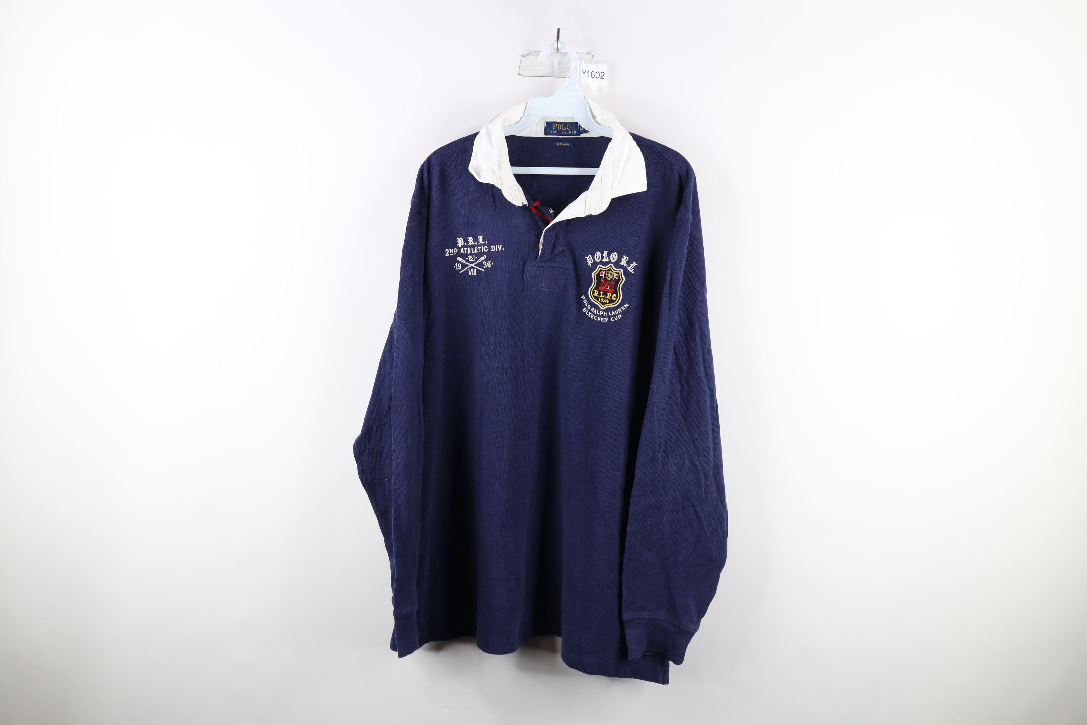 Ralph Lauren Vintage Ralph Lauren Cup Rowing Long Sleeve Rugby Polo Size US XXL / EU 58 / 5 - 1 Thumbnail