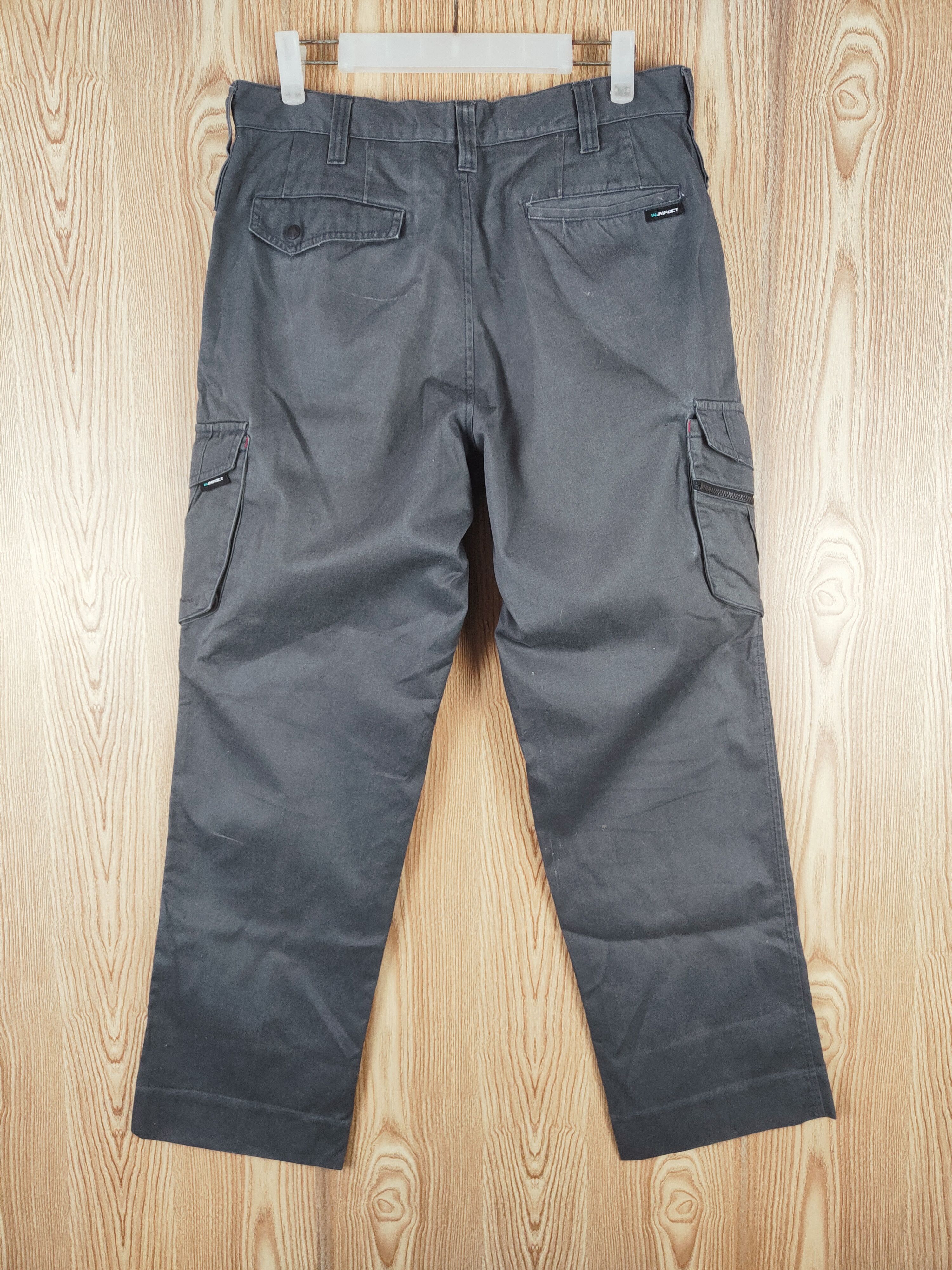 Japanese Brand × Vintage Vintage W.Impact Dark Gray Multi Tactical pocket Cargo Pants Size US 33 - 7 Thumbnail