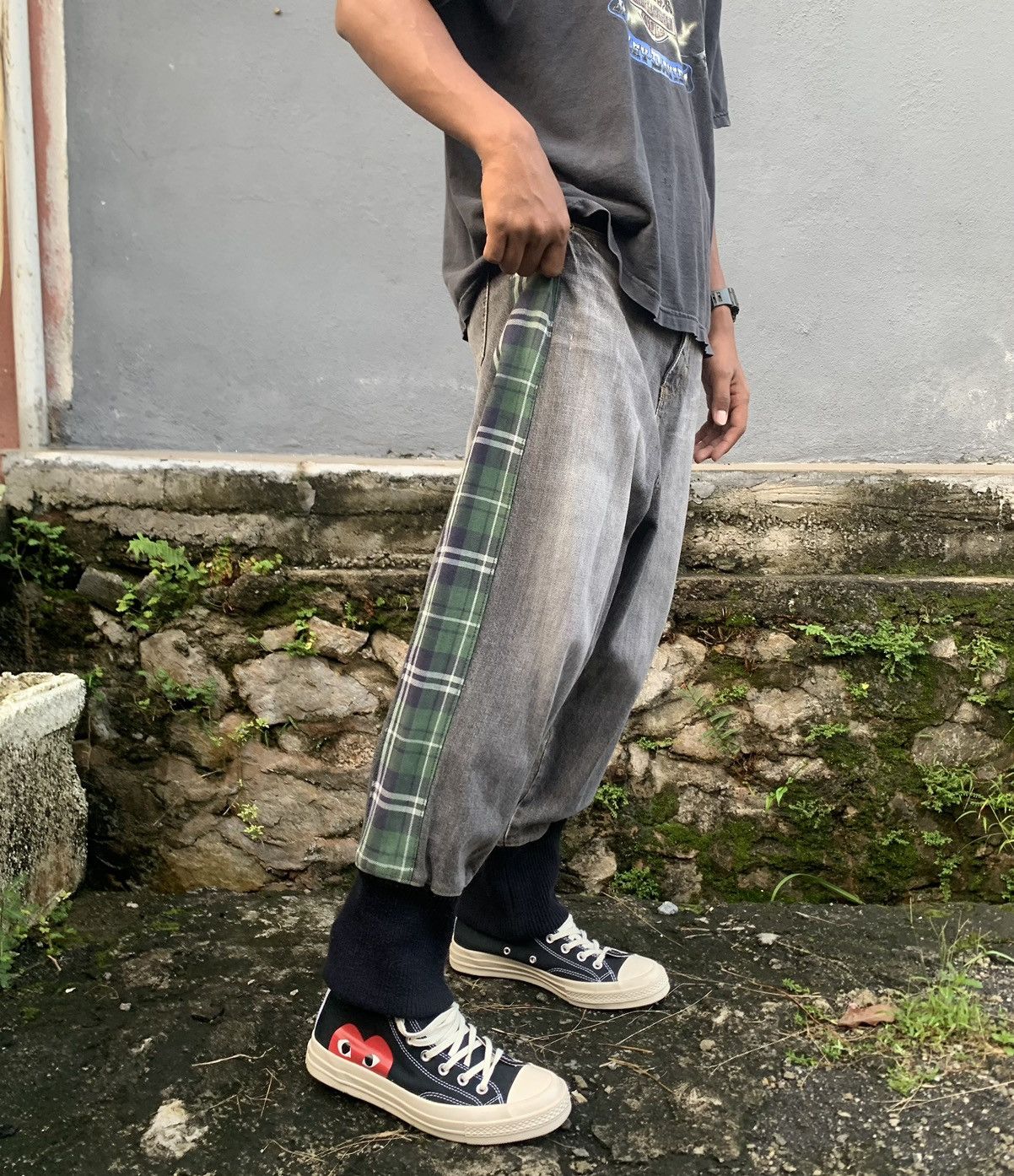 Vintage 👹Vintage Washed Faded Y2k Baggy Jogger Jeans Size US 32 / EU 48 - 8 Thumbnail