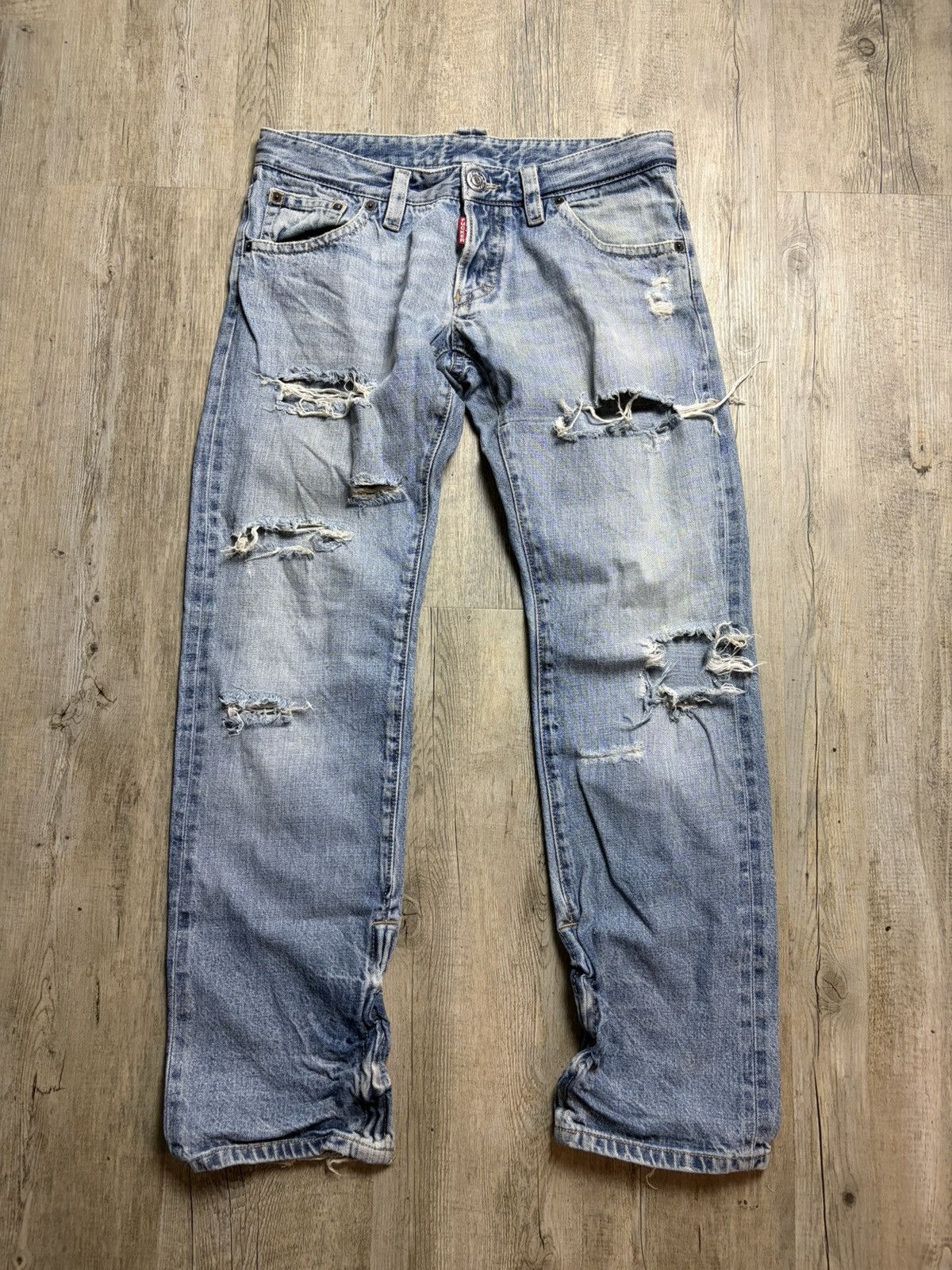 Dsquared2 2005 DSquared2 Fucker Baggy distressed Denim Jeans Italy Size US 30 / EU 46 - 1 Thumbnail