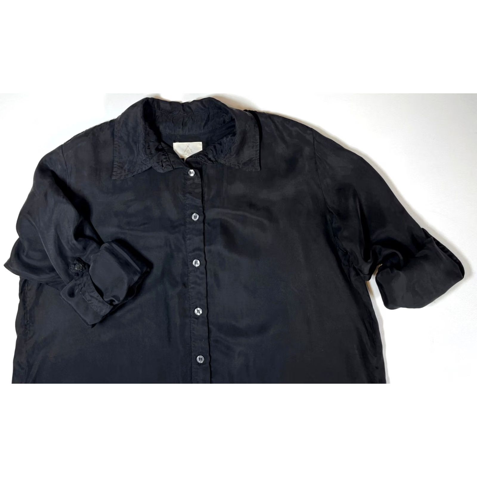 Vintage Tribe Kelley Women's Long Tunic Shirt Black Made in USA Sz M Size M / US 6-8 / IT 42-44 - 5 Thumbnail