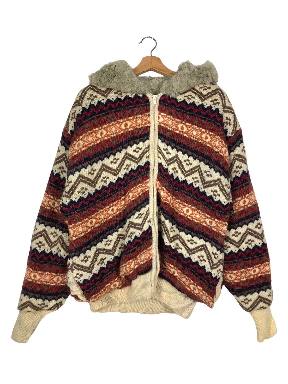 Hysteric Glamour 🔥90s Navajo Aztec Design Rio Brothers Striped Hoodie Winter Size US L / EU 52-54 / 3 - 1 Thumbnail