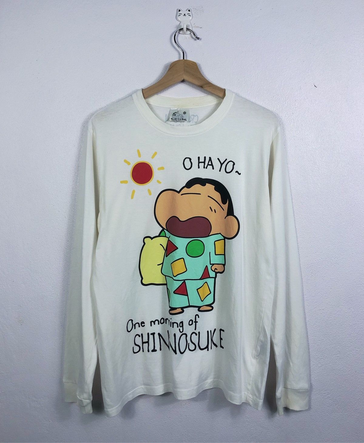 Anime Rare Vintage Crayon Shinchan Japan LS Tee Size US M / EU 48-50 / 2 - 1 Thumbnail