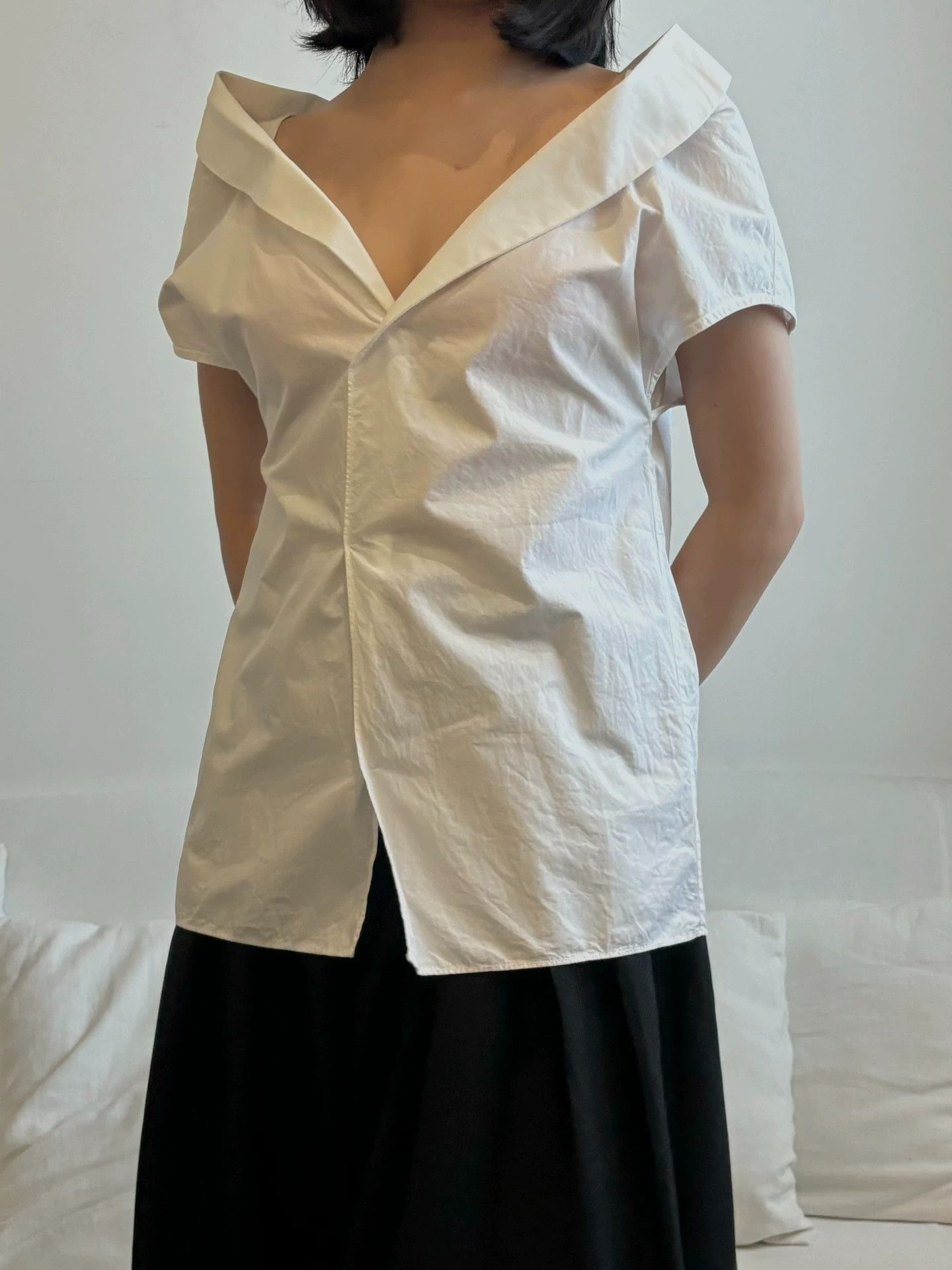Maison Margiela Maison Martin Margiela S/S15 Collar Ext Shirt Women's 40 Size S / US 4 / IT 40 - 2 Thumbnail