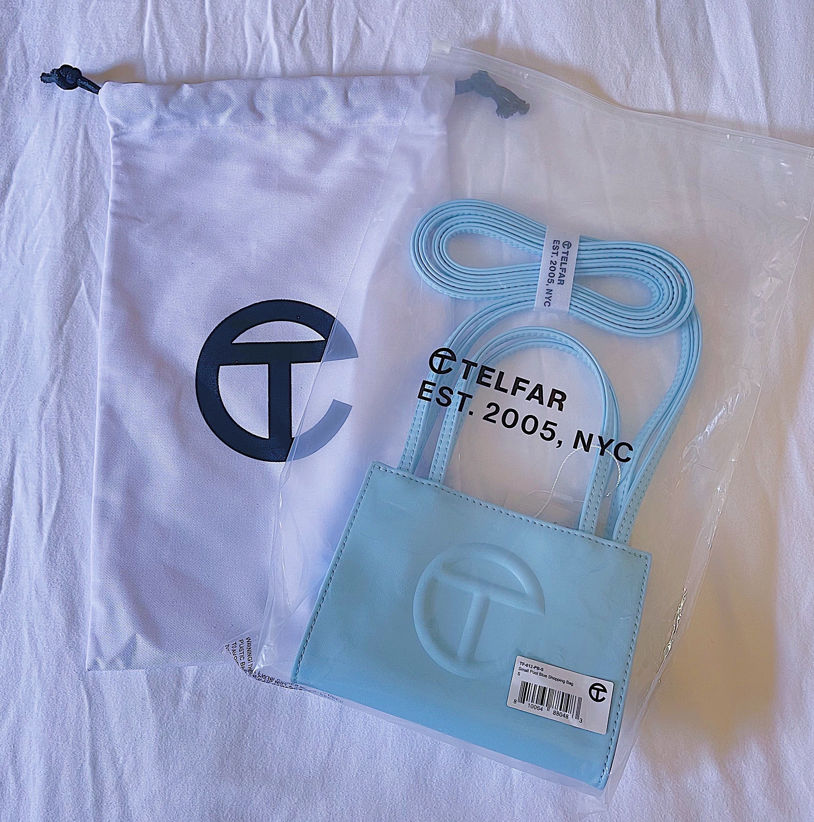 Telfar Small Shopping Bag, Pool Blue