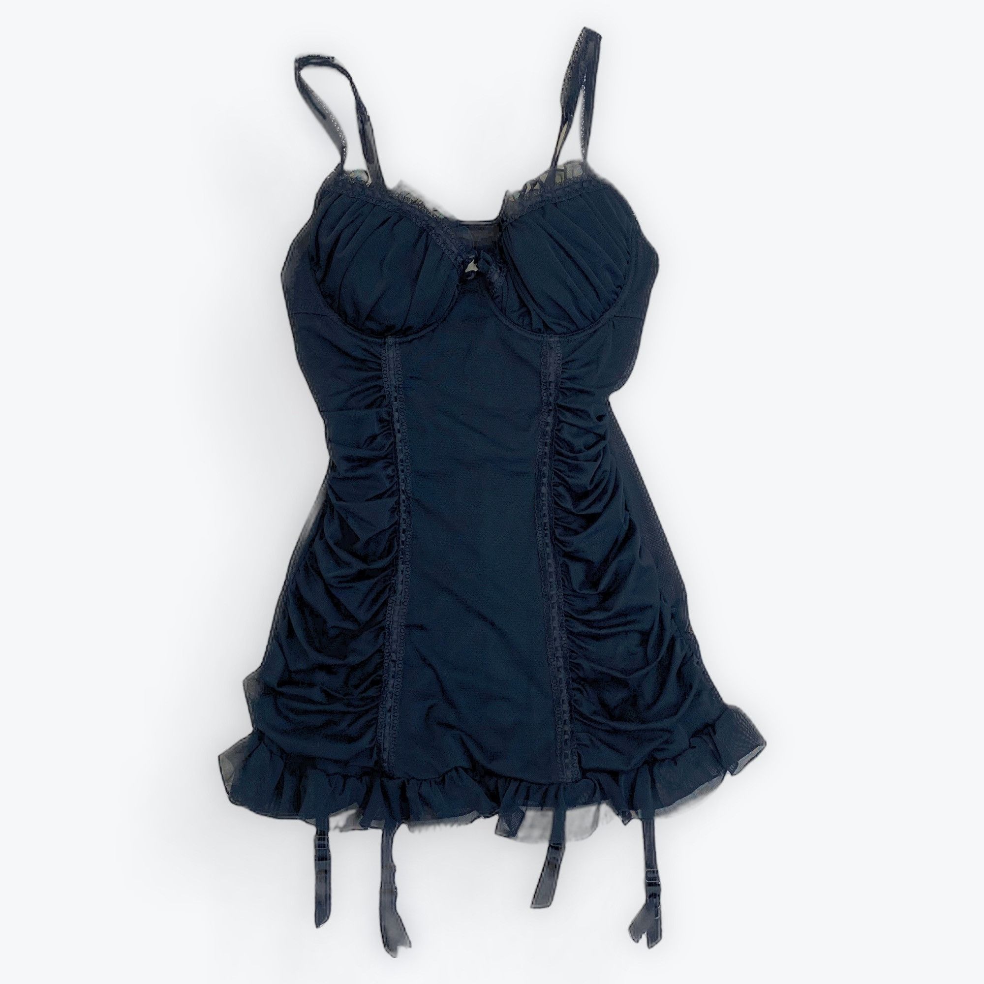 la Vie en Rose M | Y2K La Vie En Rose Black Sheer Mini Dress Size M / US 6-8 / IT 42-44 - 1 Thumbnail