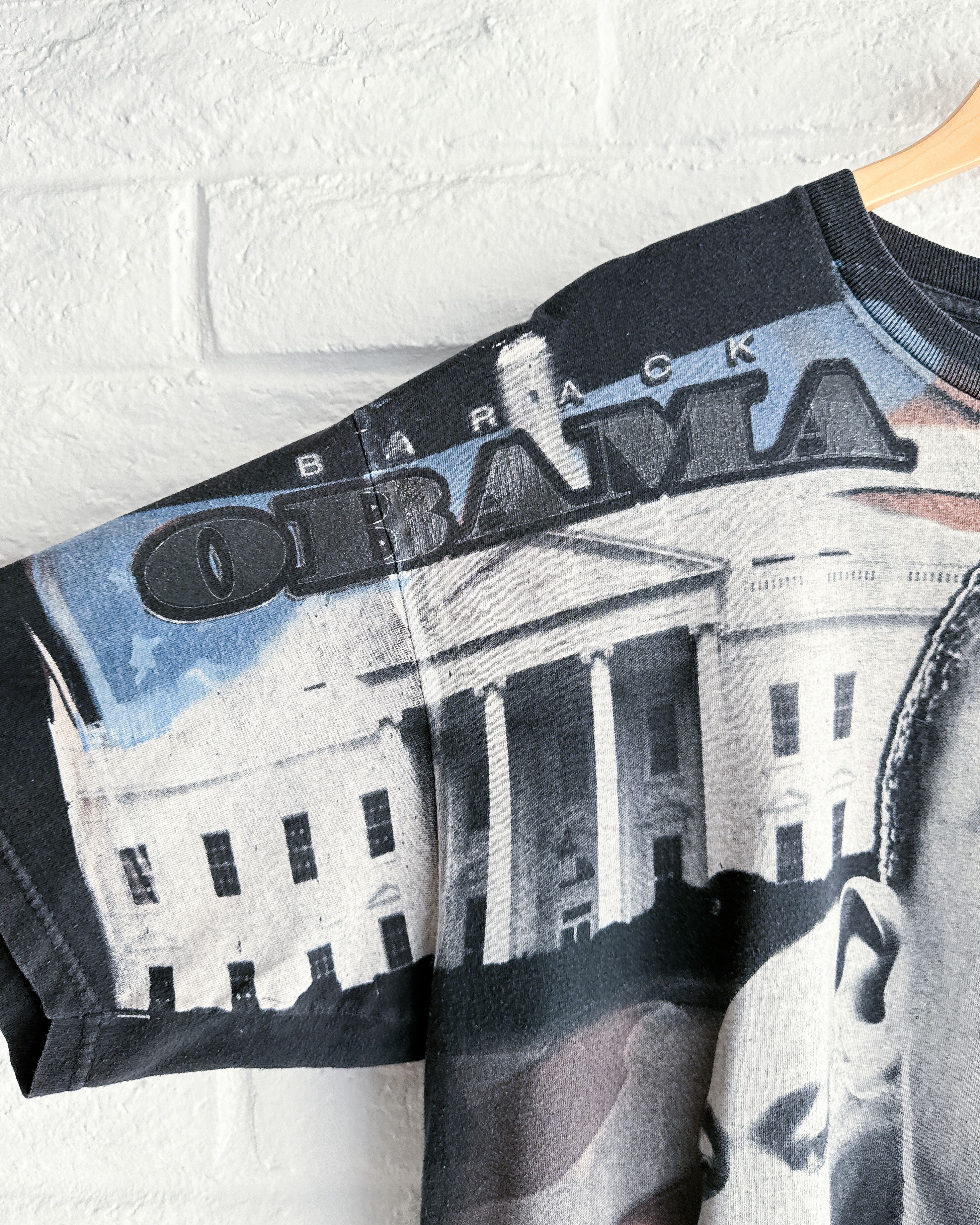Vintage Vintage 00s Martin Luther King Barack Obama T Shirt AOP 2XL Size US XXL / EU 58 / 5 - 2 Thumbnail