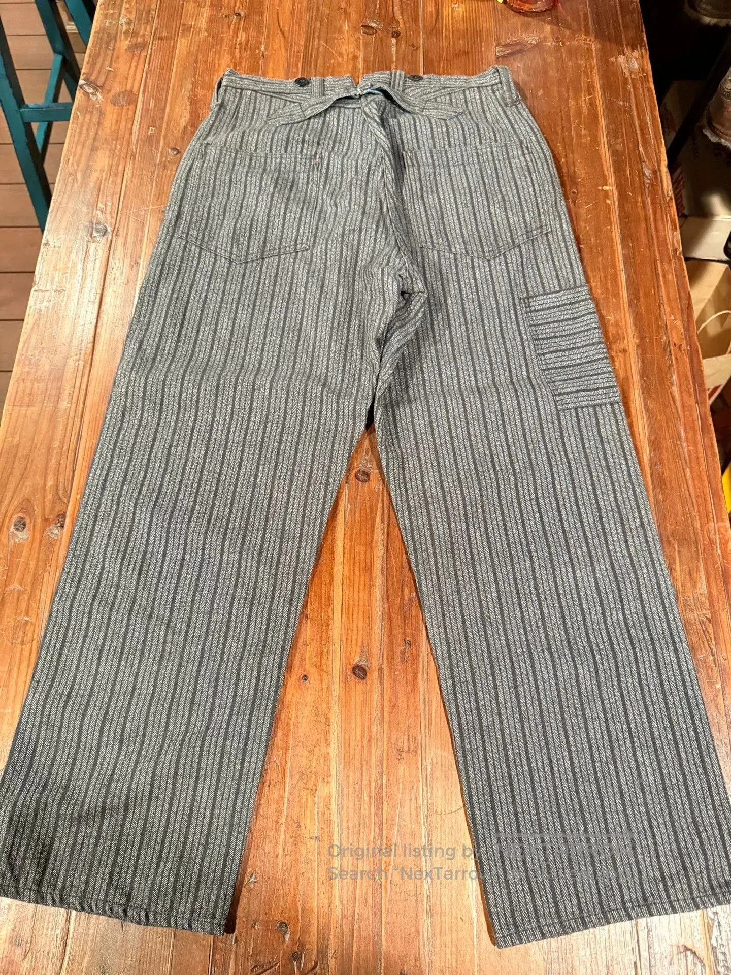 Freewheelers Freewheelers Gray Striped Work Pants 30. Size US 30 / EU 46 - 2 Thumbnail