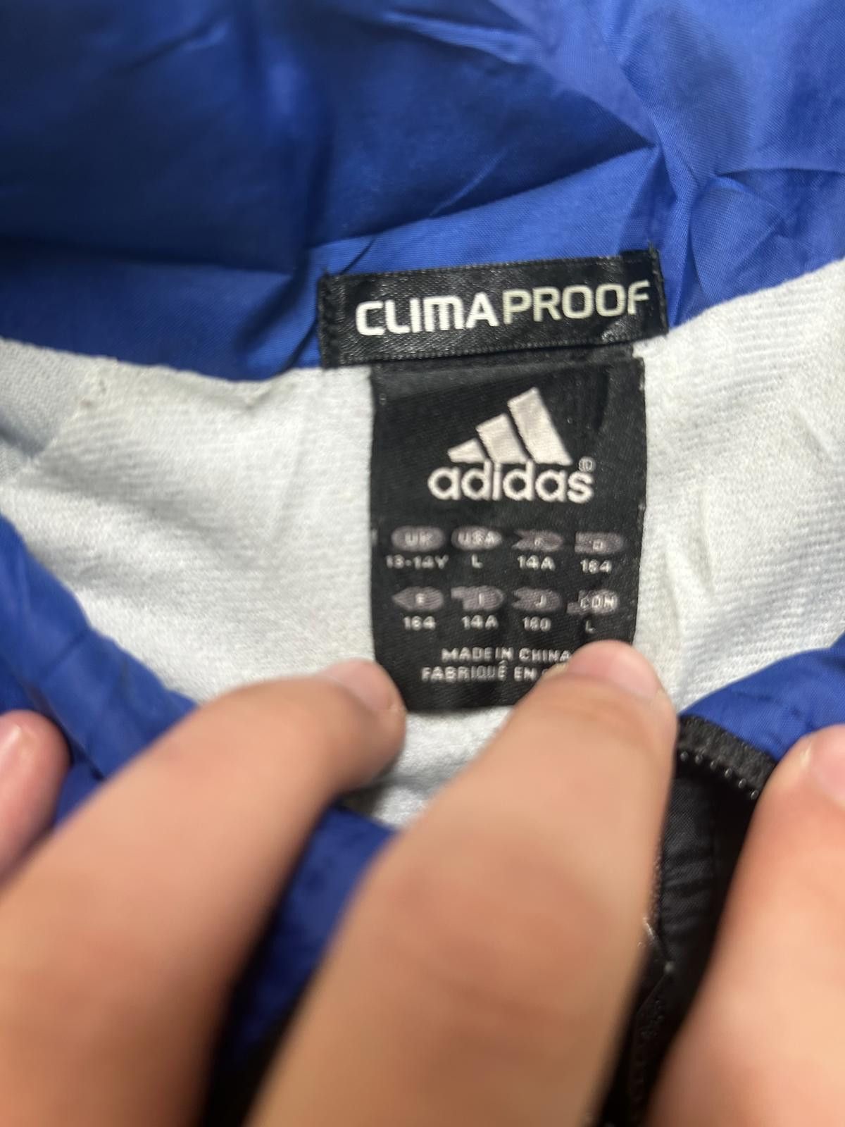 Adidas Adidas ClimaProof Windbreaker Jacket - Black & Blue Size US M / EU 48-50 / 2 - 5 Thumbnail