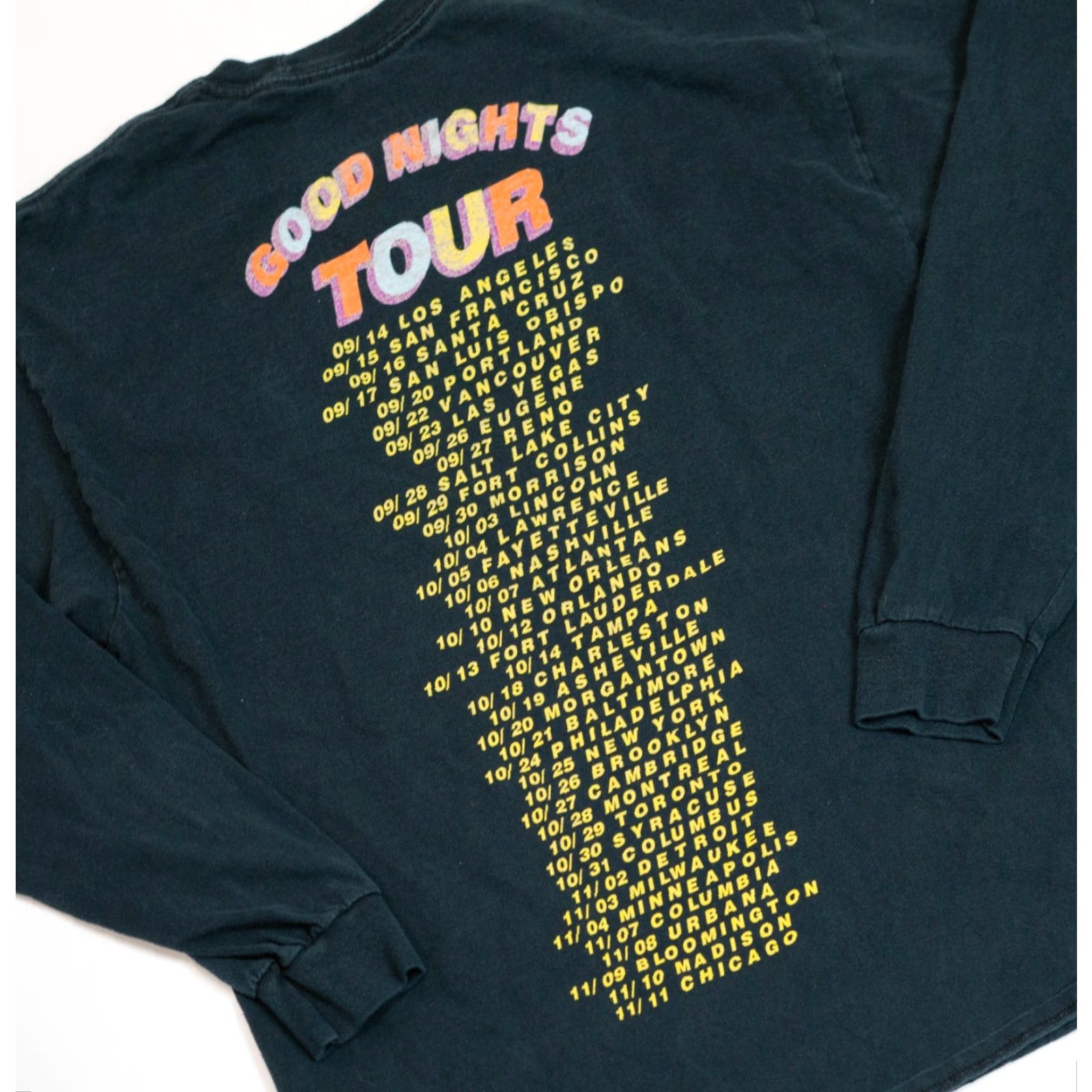 Vintage Whethan DJ EDM T-Shirt Large Black Long Sleeve Concert Music Good Nights Tour Dance Electronic Mens L Black Logo Graphic Print Regular Fit Vintage: No Size US L / EU 52-54 / 3 - 3 Thumbnail