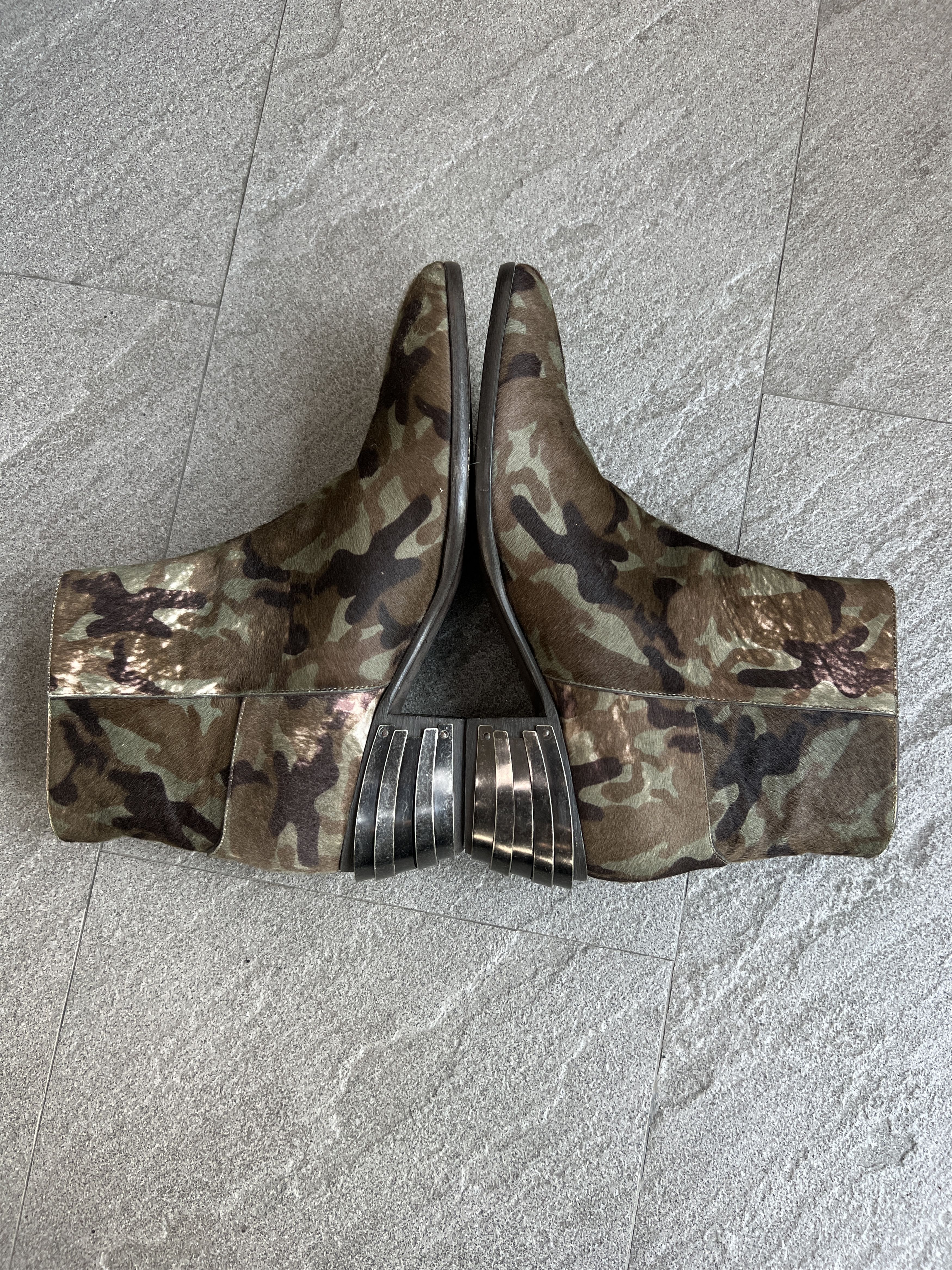 Giuseppe Zanotti Giuseppe Zanotti Camo Pony Hair Zip Boots EU43 Size US 10 / EU 43 - 7 Thumbnail