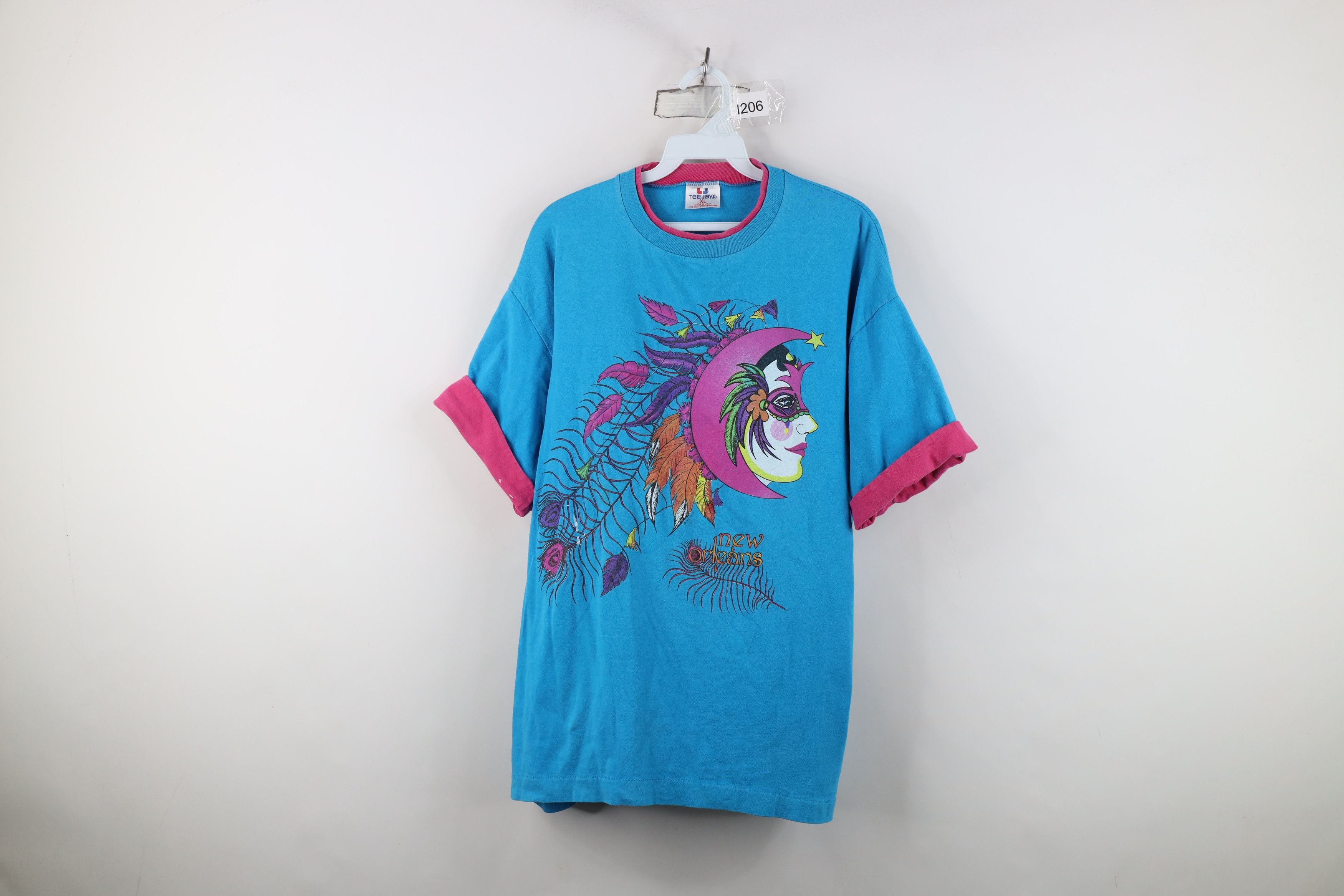 Vintage Vintage 90s Streetwear New Orleans Layered T-Shirt Blue USA Size XL / US 12-14 / IT 48-50 - 1 Thumbnail