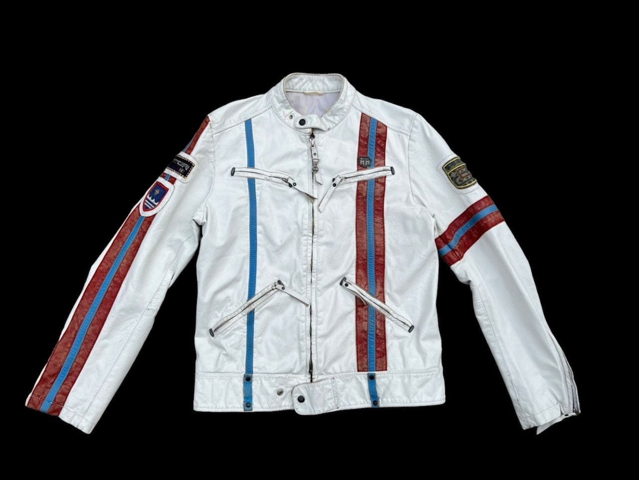 Diesel Vintage Diesel Motor Club Patina Leather Jacket Cafe Racer | Grailed