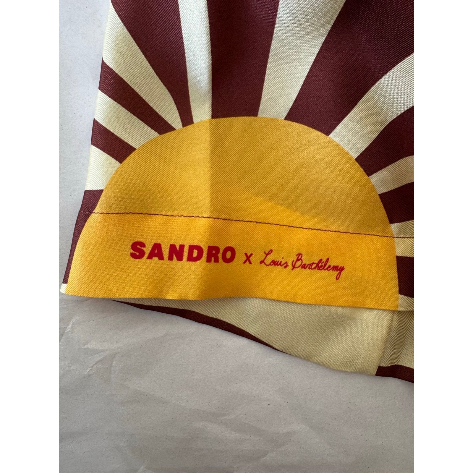 Sandro SANDRO x Louis Barthlemy Assia Silk Cropped Wrap Top Size XS / US 0-2 / IT 36-38 - 7 Thumbnail