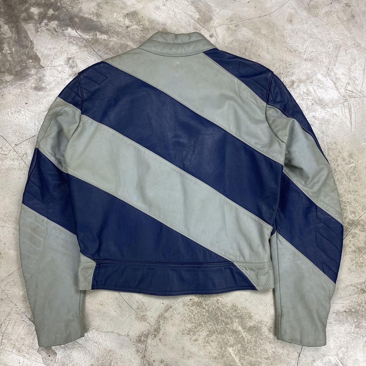 Other 80’s Harro Kombi Stripes Two Toned Leather Moto jacket Size US S / EU 44-46 / 1 - 11 Thumbnail