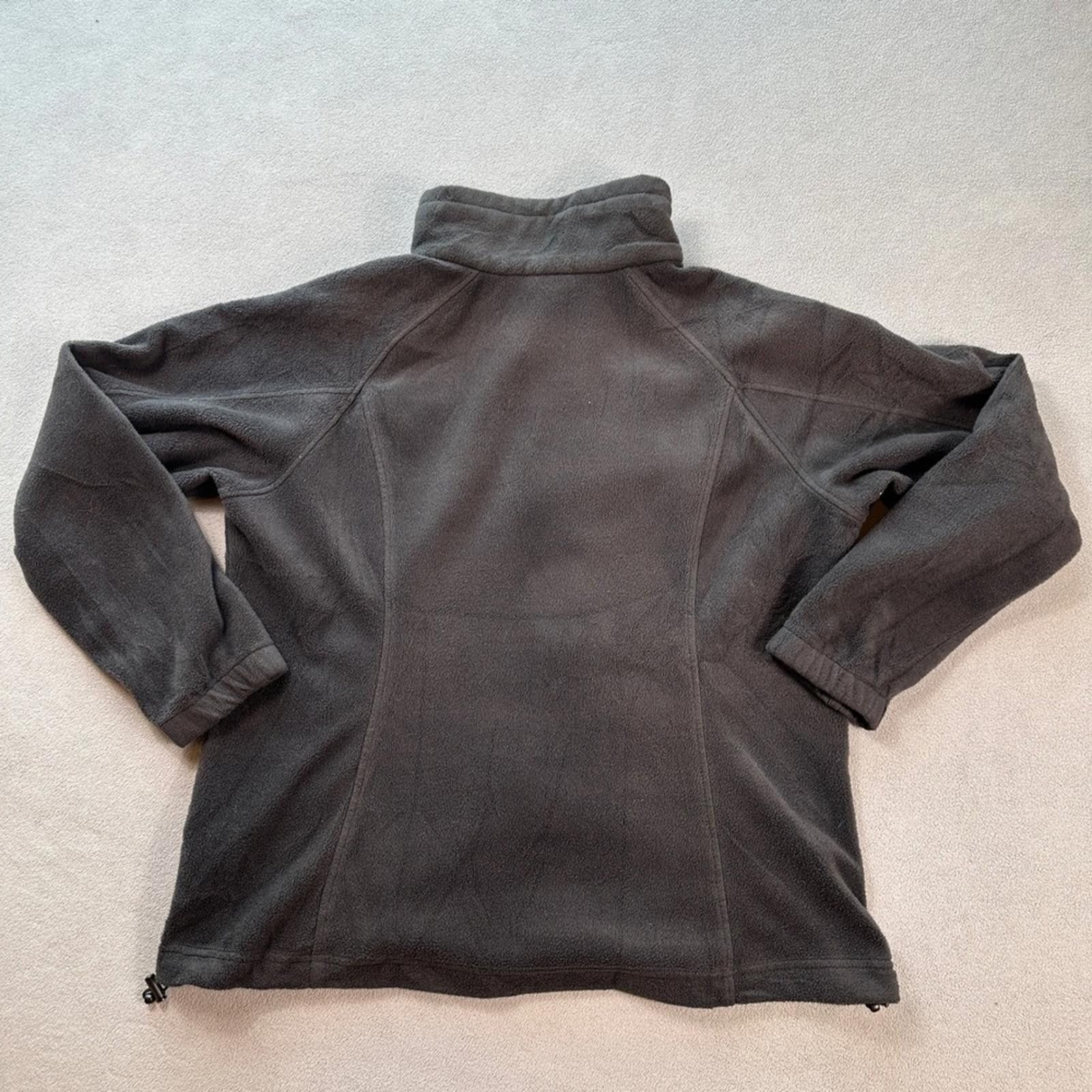 Columbia Columbia Full Zip Fleece Jacket Women's 1X Charcoal Gray Zip Size XL / US 12-14 / IT 48-50 - 3 Thumbnail