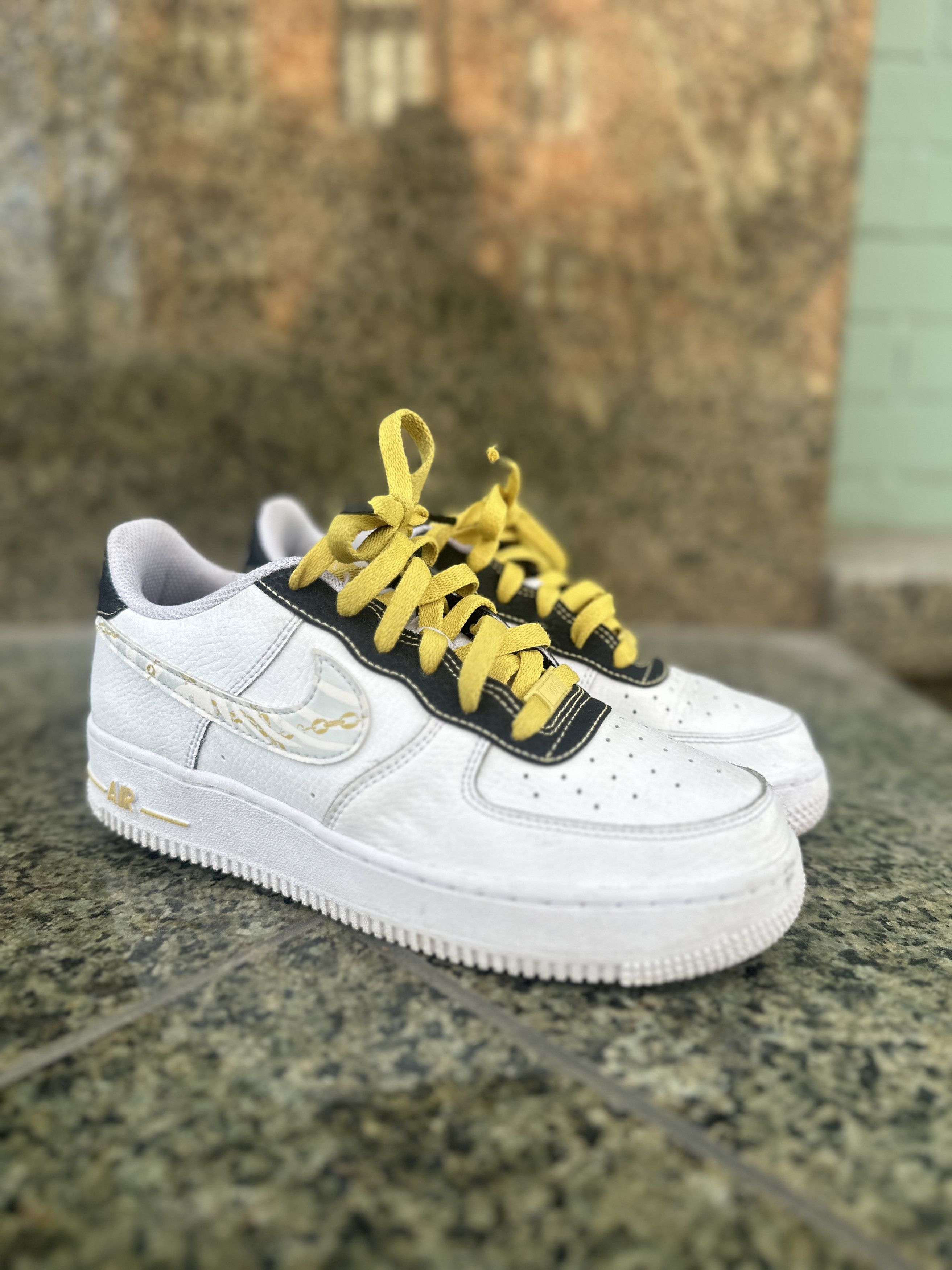 Nike Air Force Ones - Zebra Gold Link - US 6y Size US 6 / EU 39 - 1 Thumbnail