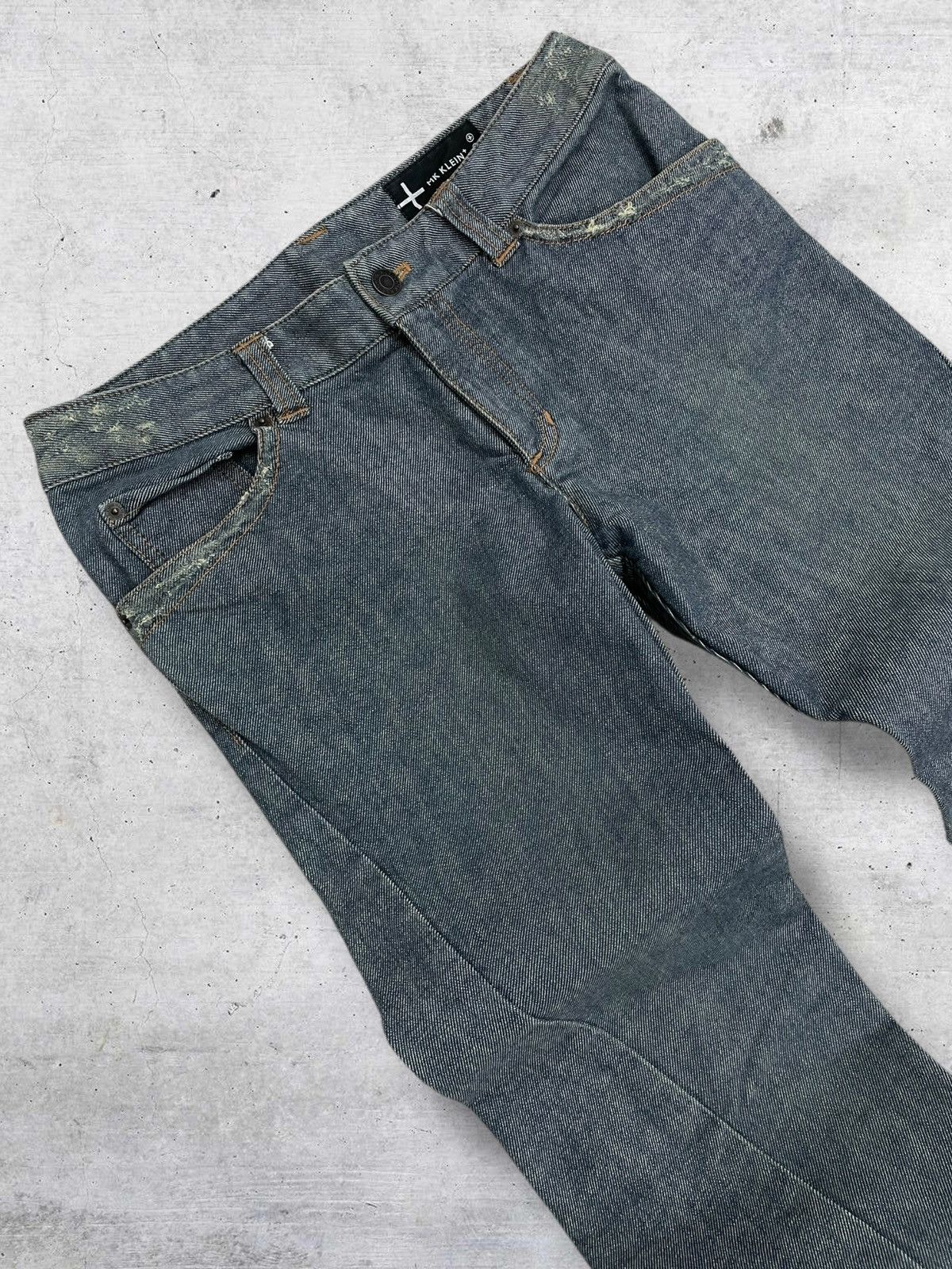 If Six Was Nine VINTAGE MK KLEIN 90S JAPAN DESIGNER FLARED RETRO STYLE DENIM Size US 30 / EU 46 - 5 Thumbnail