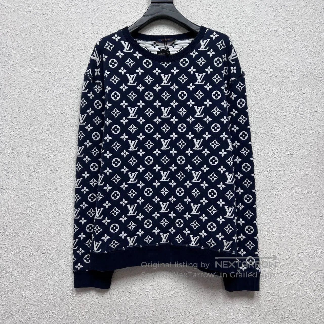 louis vuitton monogram embossed logo sweatshirt.