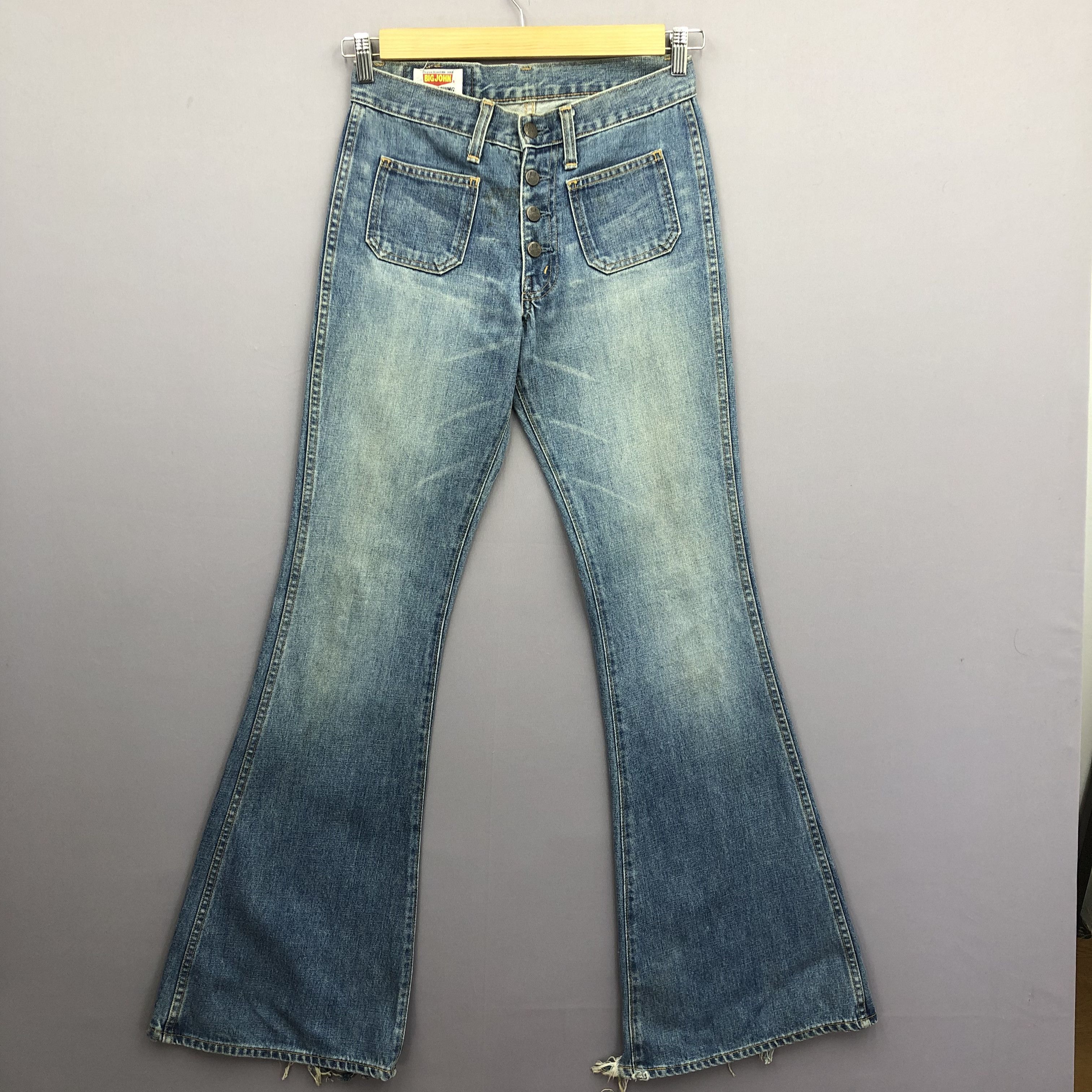 Big John Vintage 90s Big John Flare Bush Pants Crazy Bootcut Jeans Size 28" / US 6 / IT 42 - 1 Thumbnail