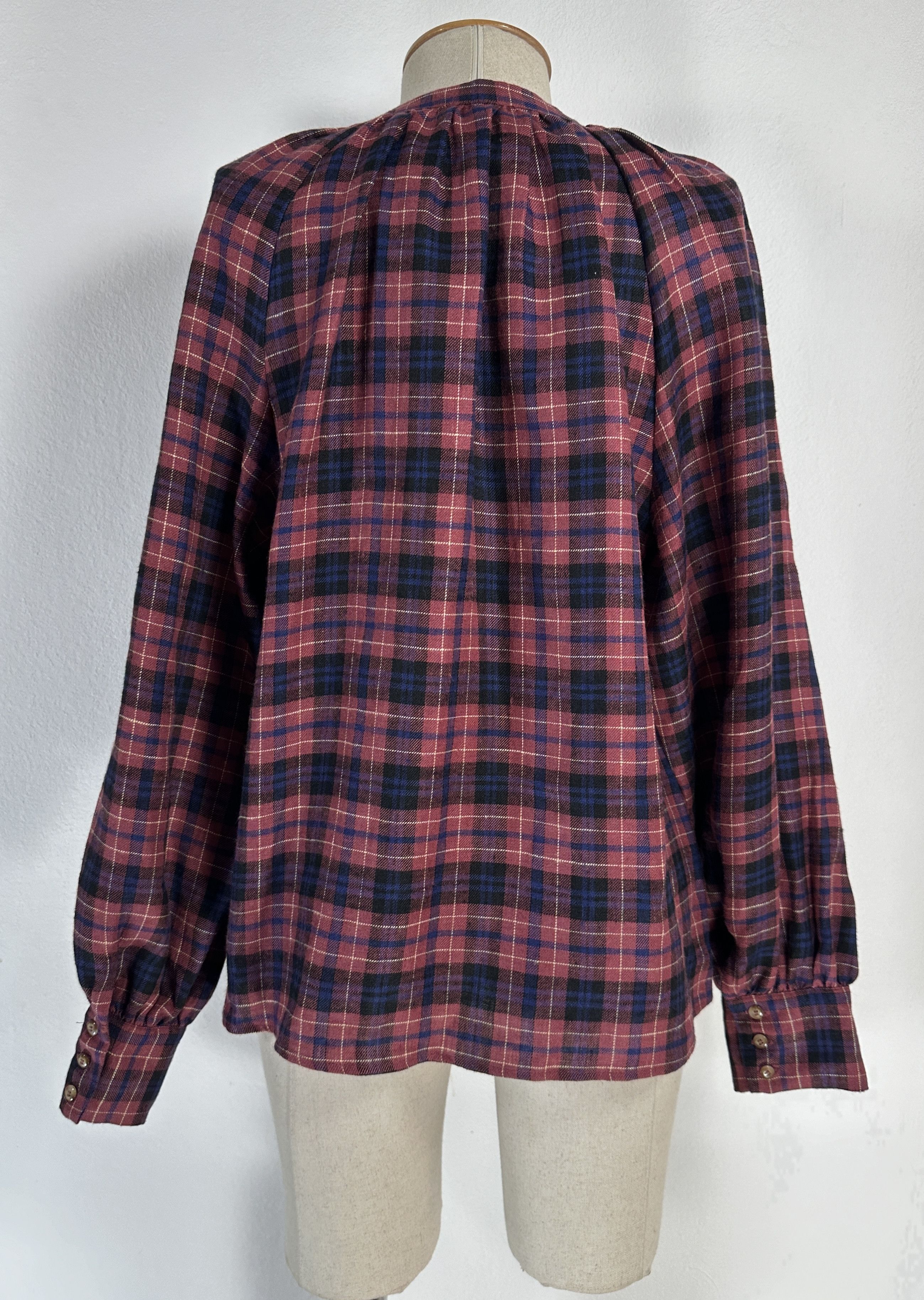 Sezane Lealys Shirt In Check Plaid Size M / US 6-8 / IT 42-44 - 4 Thumbnail