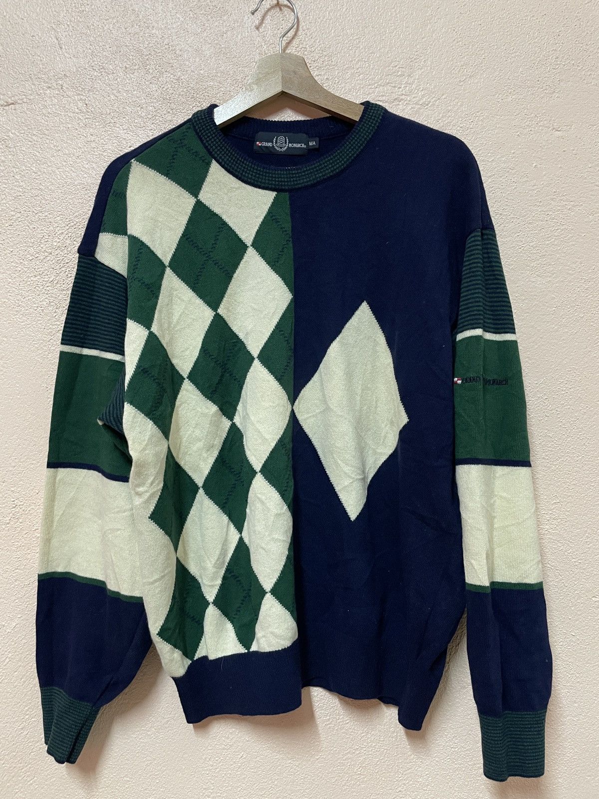 Grand Slam Vintage Grand Monarch golf Knitwear abstract art diamond L Size US M / EU 48-50 / 2 - 1 Thumbnail