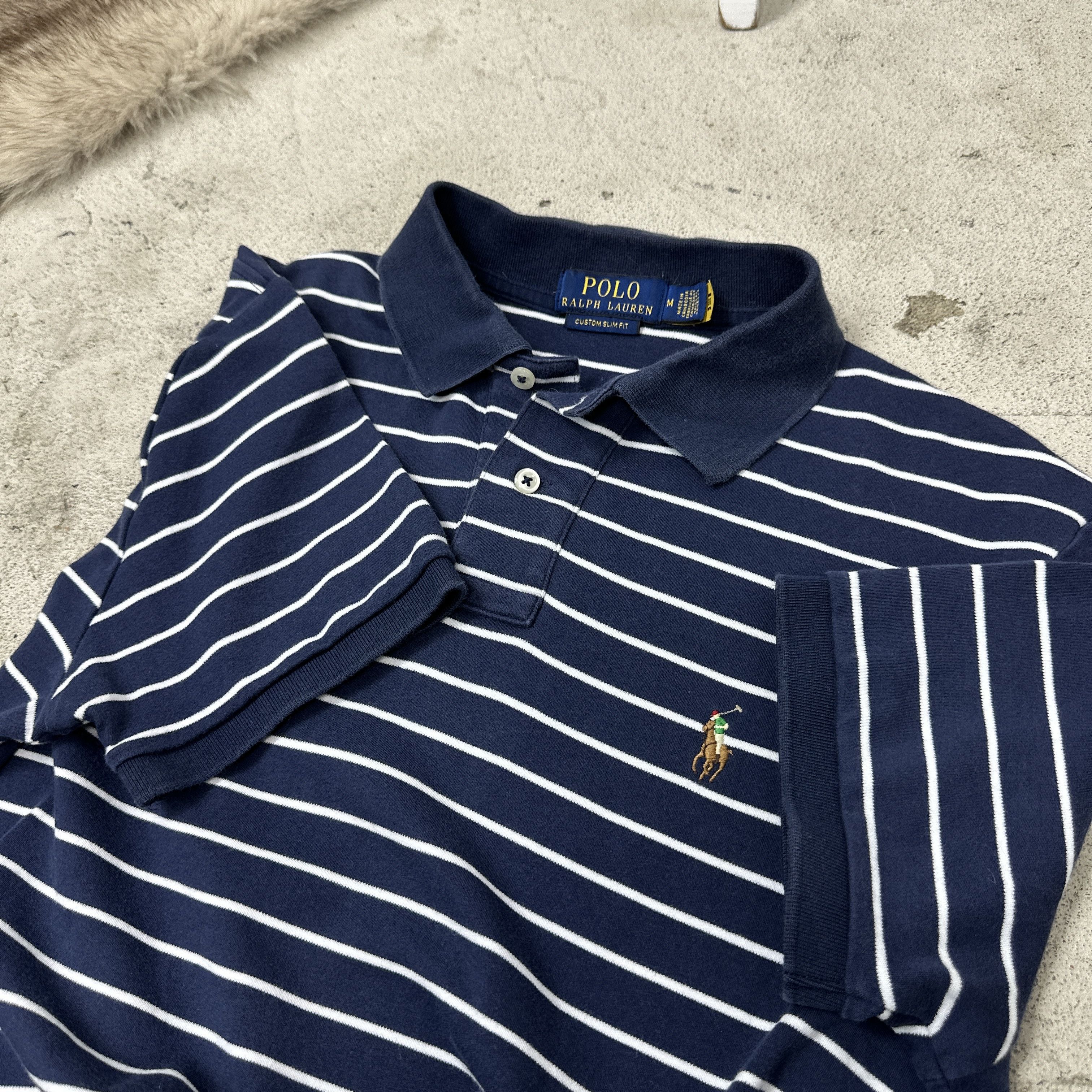 Polo Ralph Lauren Vintage Striped Mercerized Polo Ralph Lauren T-shirt Y2K Size US S / EU 44-46 / 1 - 6 Thumbnail