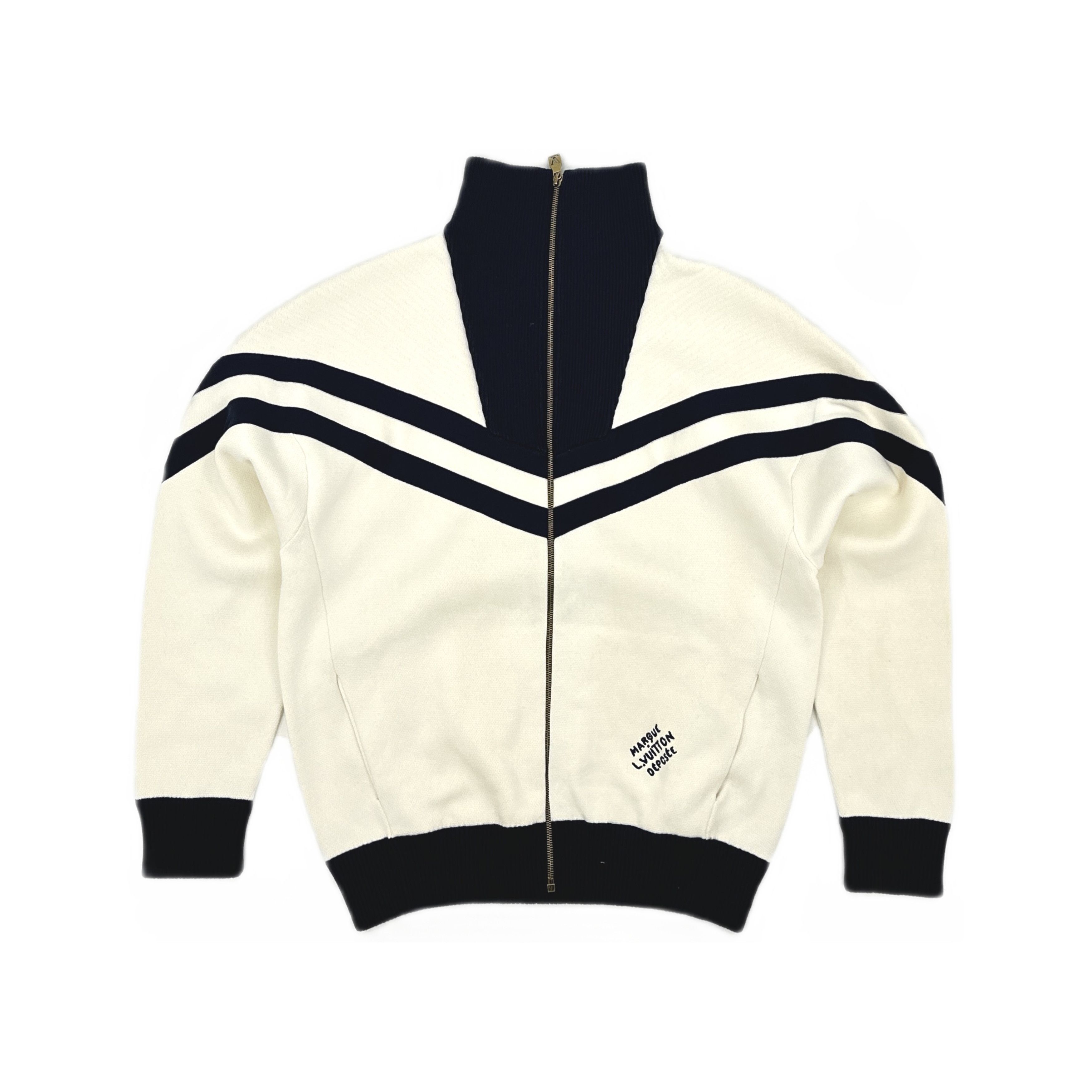 Louis Vuitton Louis Vuitton Striped Zip-Up Knit Jacket Size M Size US M / EU 48-50 / 2 - 1 Thumbnail