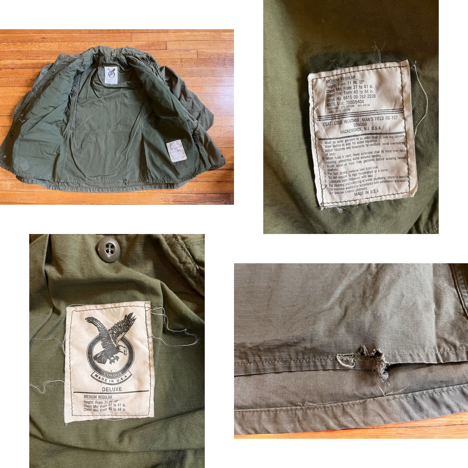 Vintage VINTAGE Condor Military Jacket OG-107 Medium Regular Green Size US M / EU 48-50 / 2 - 9 Thumbnail