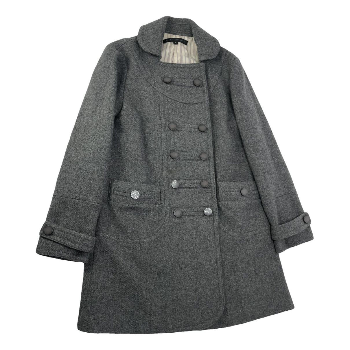 Marc by Marc Jacobs Grey Wool Trench Coat Size S / US 4 / IT 40 - 1 Thumbnail
