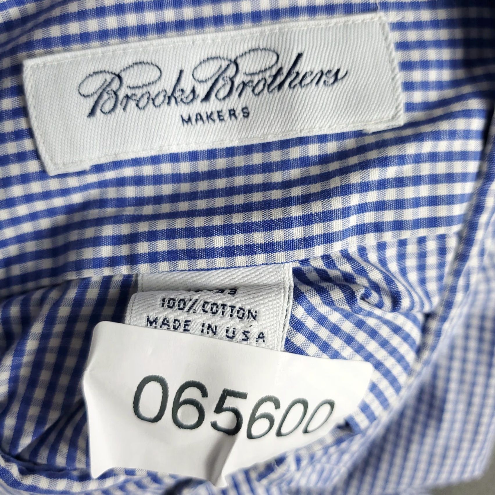 Brooks Brothers Brooks Brothers Shirt Mens 16 Blue Check Dress Button Up Long Sleeve Size 42R - 8 Thumbnail