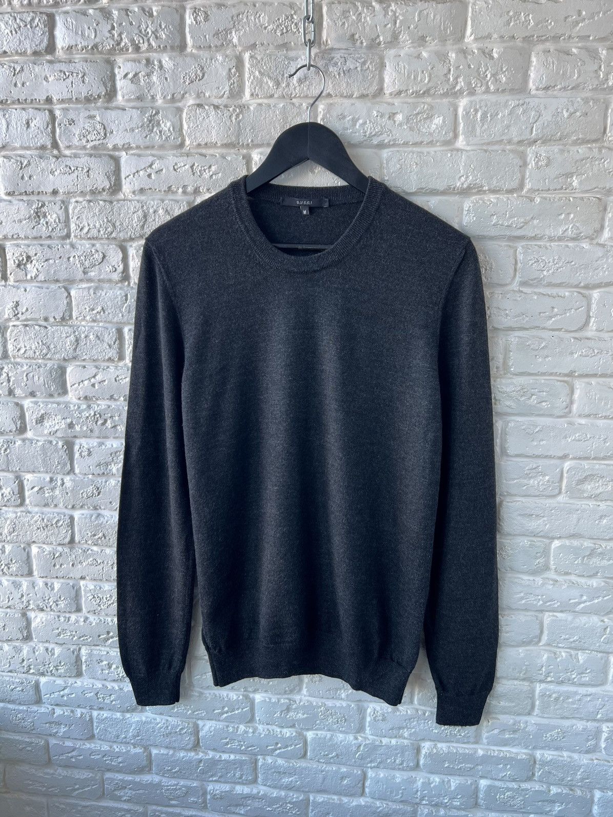 Gucci Gucci Gray G Logo Wool Knit Sweater Size US M / EU 48-50 / 2 - 1 Thumbnail