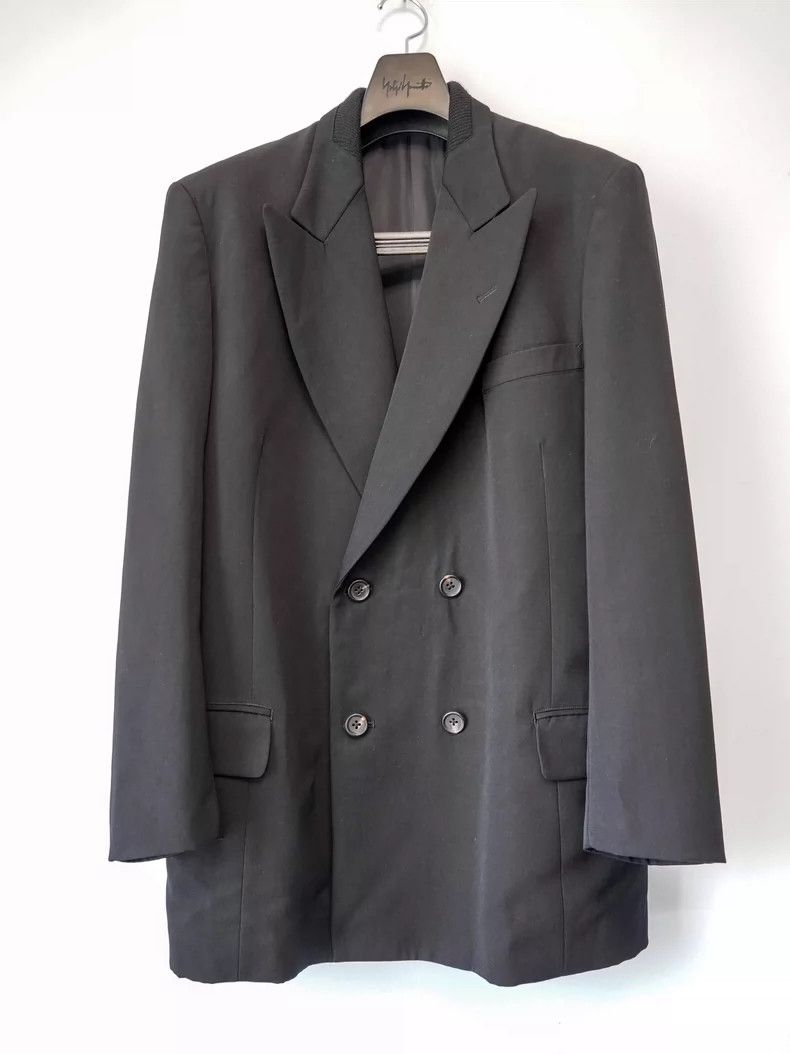 Yohji Yamamoto Yohji Yamamoto 1995 AW Knit Gun Neck Double Breasted Jacket Size US S / EU 44-46 / 1 - 1 Thumbnail