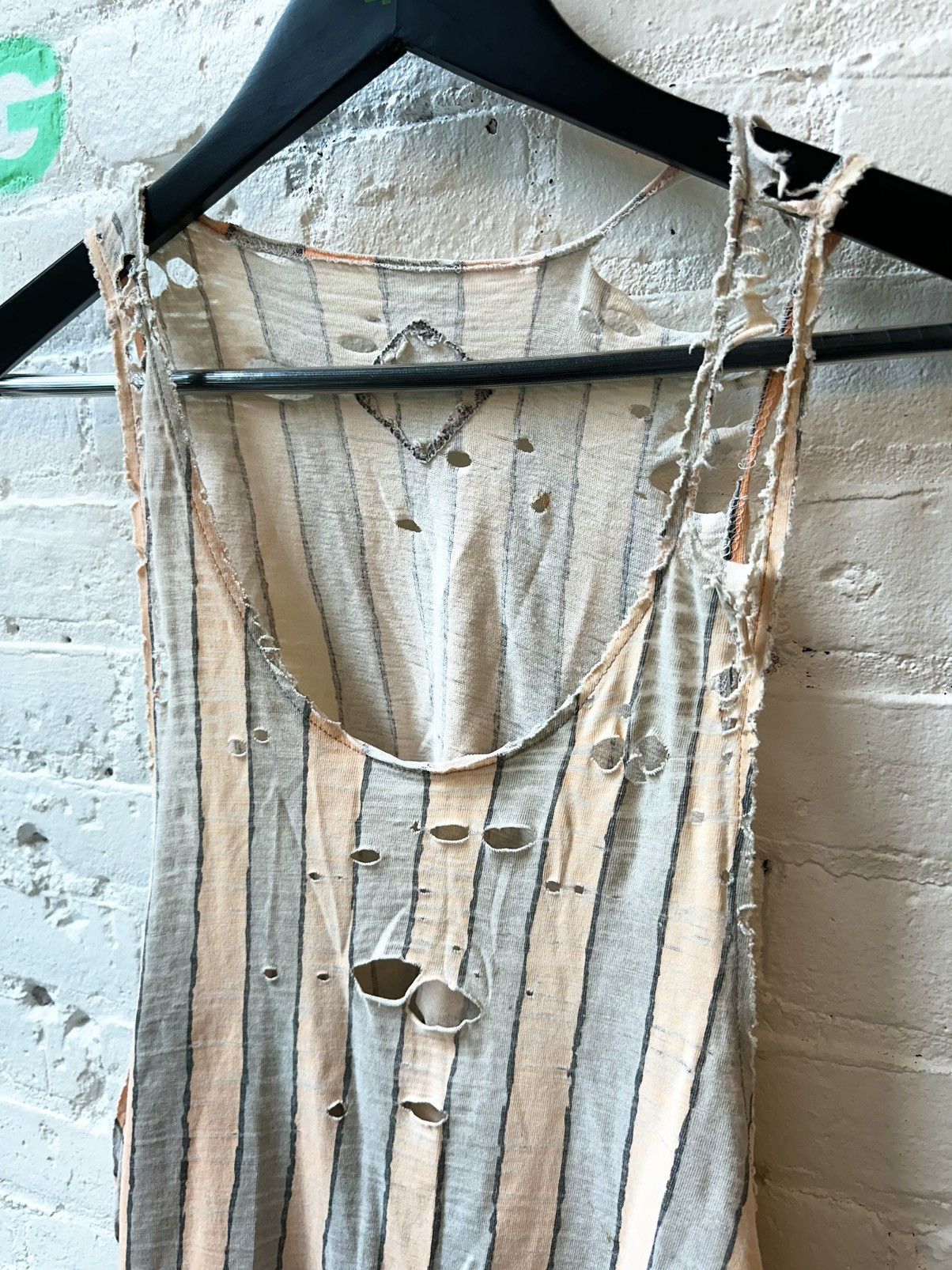 Vintage Vintage THRASHED DESTROYED PAPER THIN Tank Top Shirt M / L Size US M / EU 48-50 / 2 - 9 Thumbnail