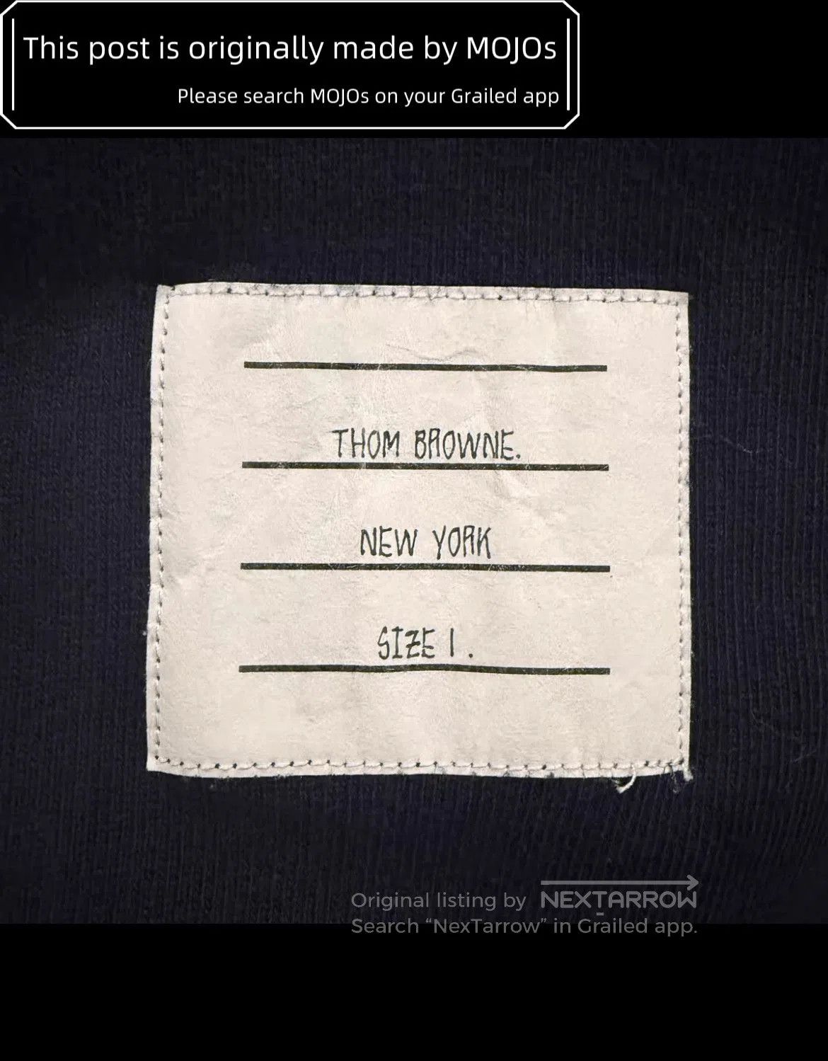 Thom Browne Sz 1 Thom Browne Back Triple Stripe Navy Sweatshirt. Size US S / EU 44-46 / 1 - 4 Thumbnail