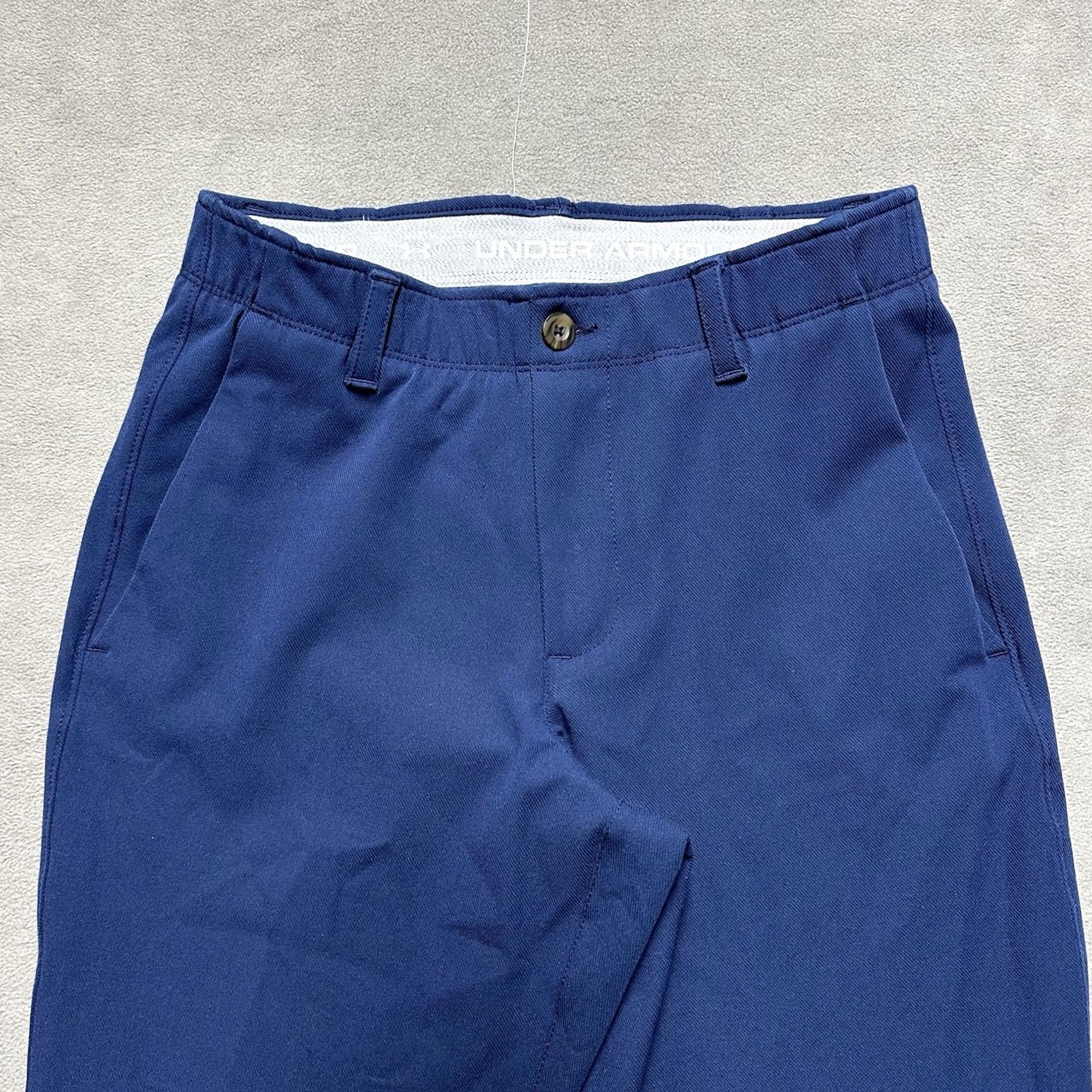 Under Armour Under Armour Pants Mens 30x32 Blue Golf Chino Wool Blend Straight Cold Gear Size US 29 - 3 Thumbnail