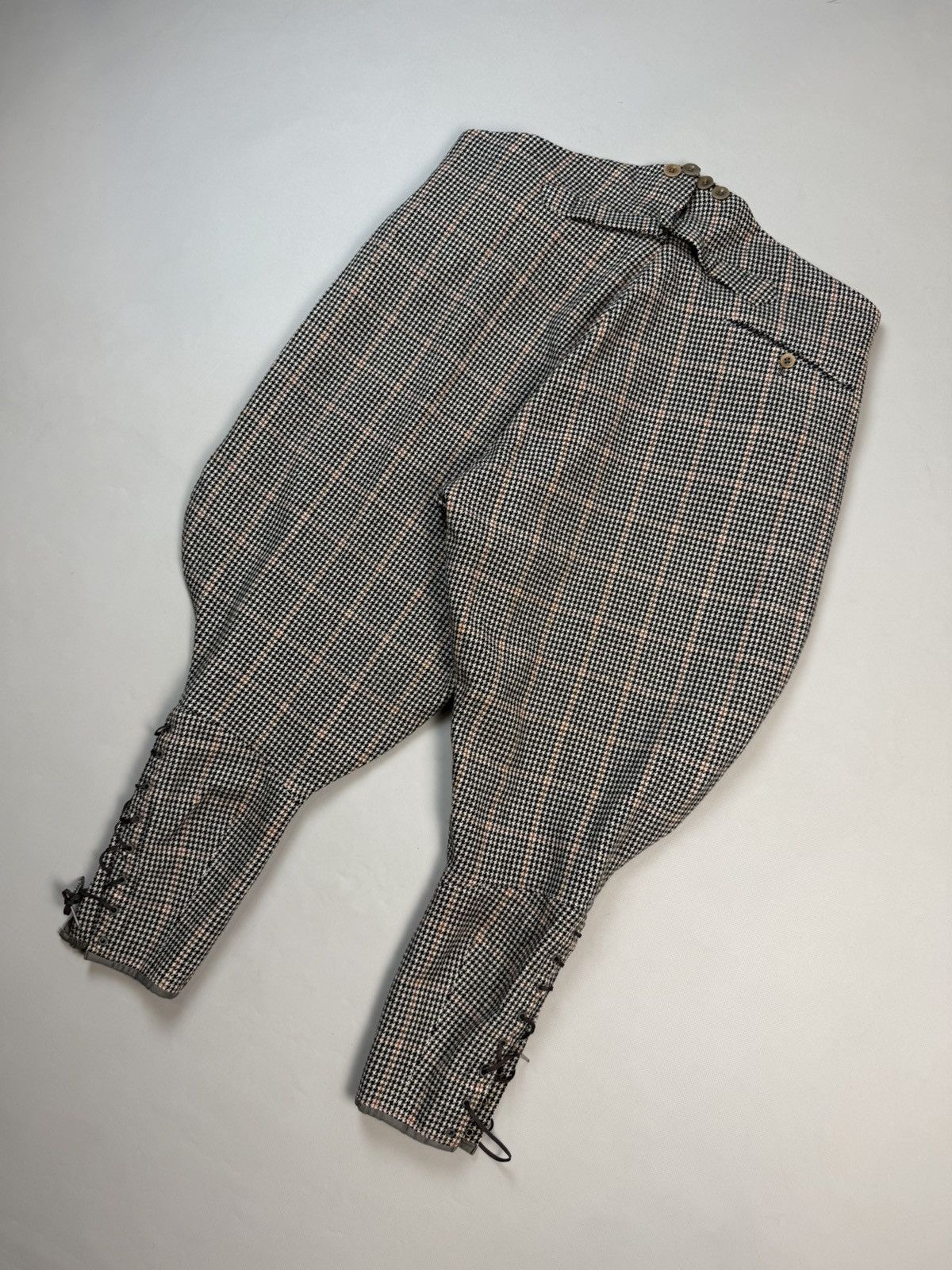 Vintage 1930’s Houndstooth Jodhpur Back Buckle Riding Breeches Pants Size US 36 / EU 52 - 19 Thumbnail