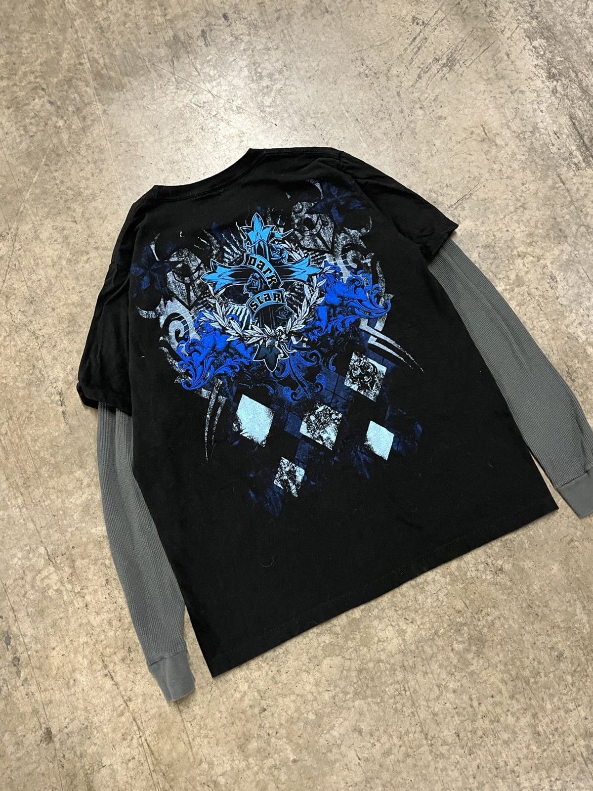 Affliction × Tapout × Vintage Y2k affliction style double layers thermal longsleeve rare Size US XL / EU 56 / 4 - 1 Thumbnail
