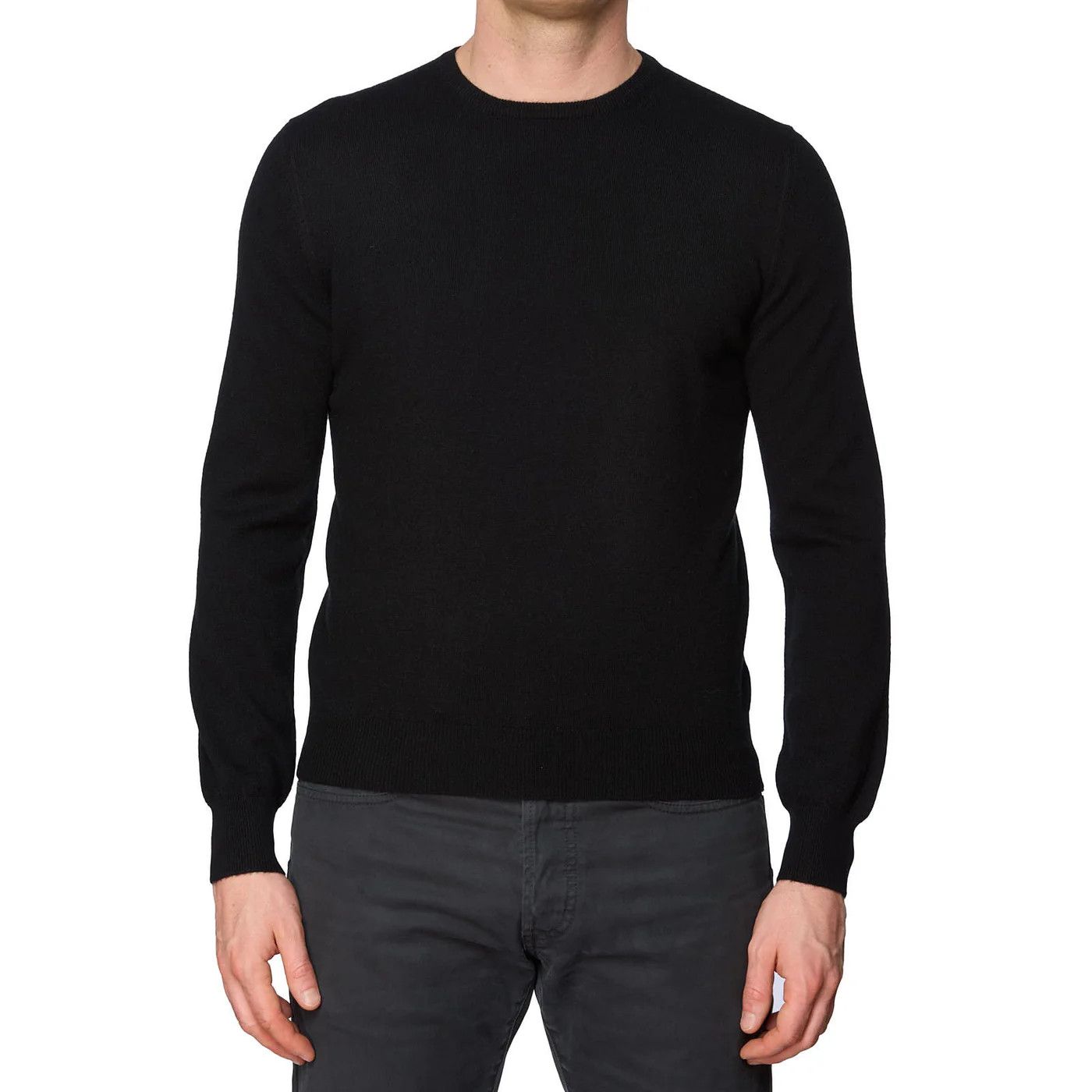 Gran Sasso GRAN SASSO for VANNUCCI Black Cashmere Knit Crewneck Sweater Size US S / EU 44-46 / 1 - 1 Thumbnail