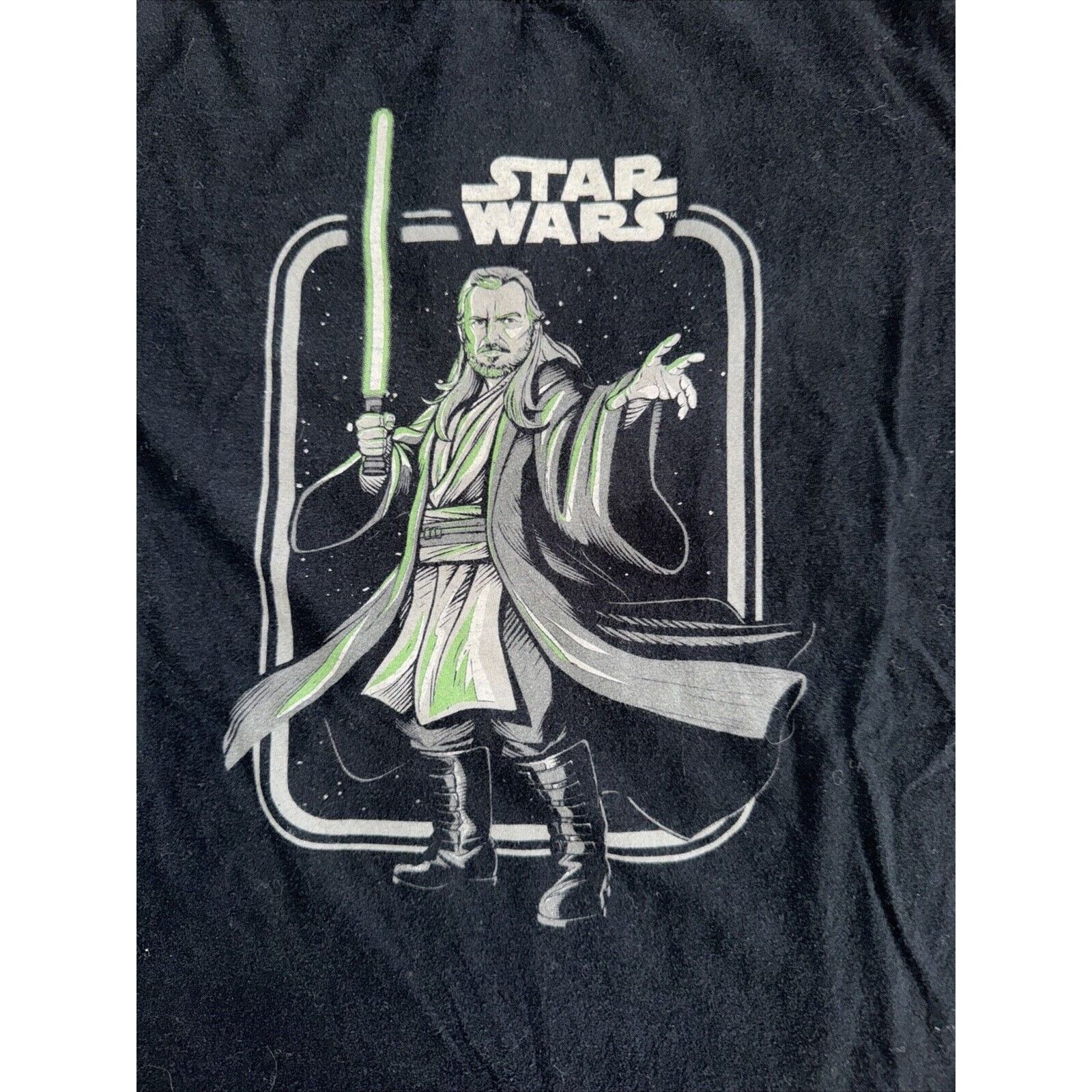 Japanese Brand × Vintage Star Wars Qui-Gon Jinn Funko Pop T-Shirt Black Small 18x25 Size US S / EU 44-46 / 1 - 2 Thumbnail