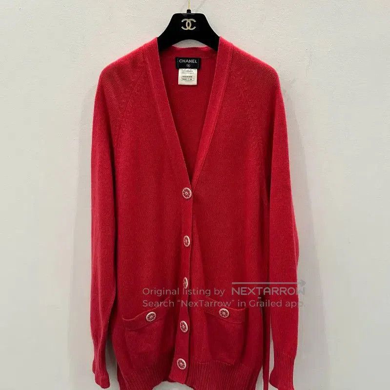 Chanel Chanel Red Wool Cardigan for Women . Size M / US 6-8 / IT 42-44 - 1 Thumbnail