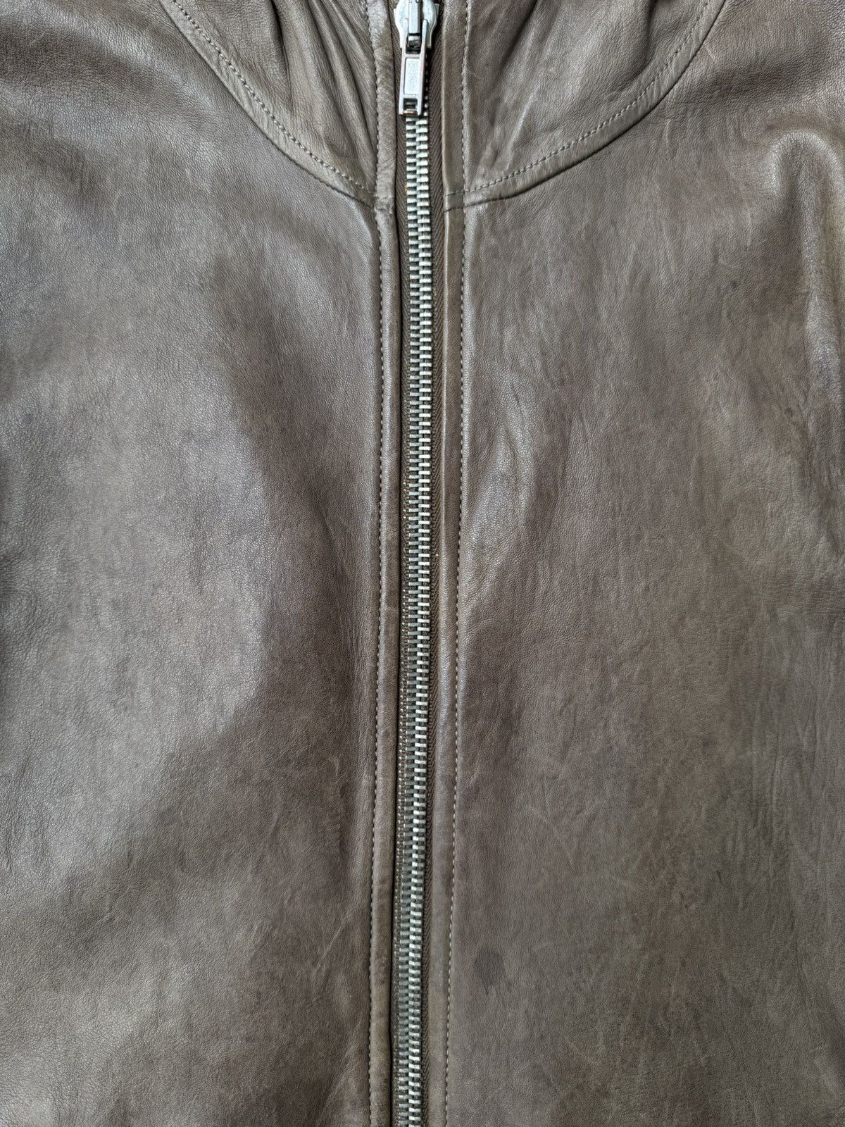 Rick Owens Rick Owens AW07 Hammered Lamb Hooded Leather Jacket Size US L / EU 52-54 / 3 - 3 Thumbnail