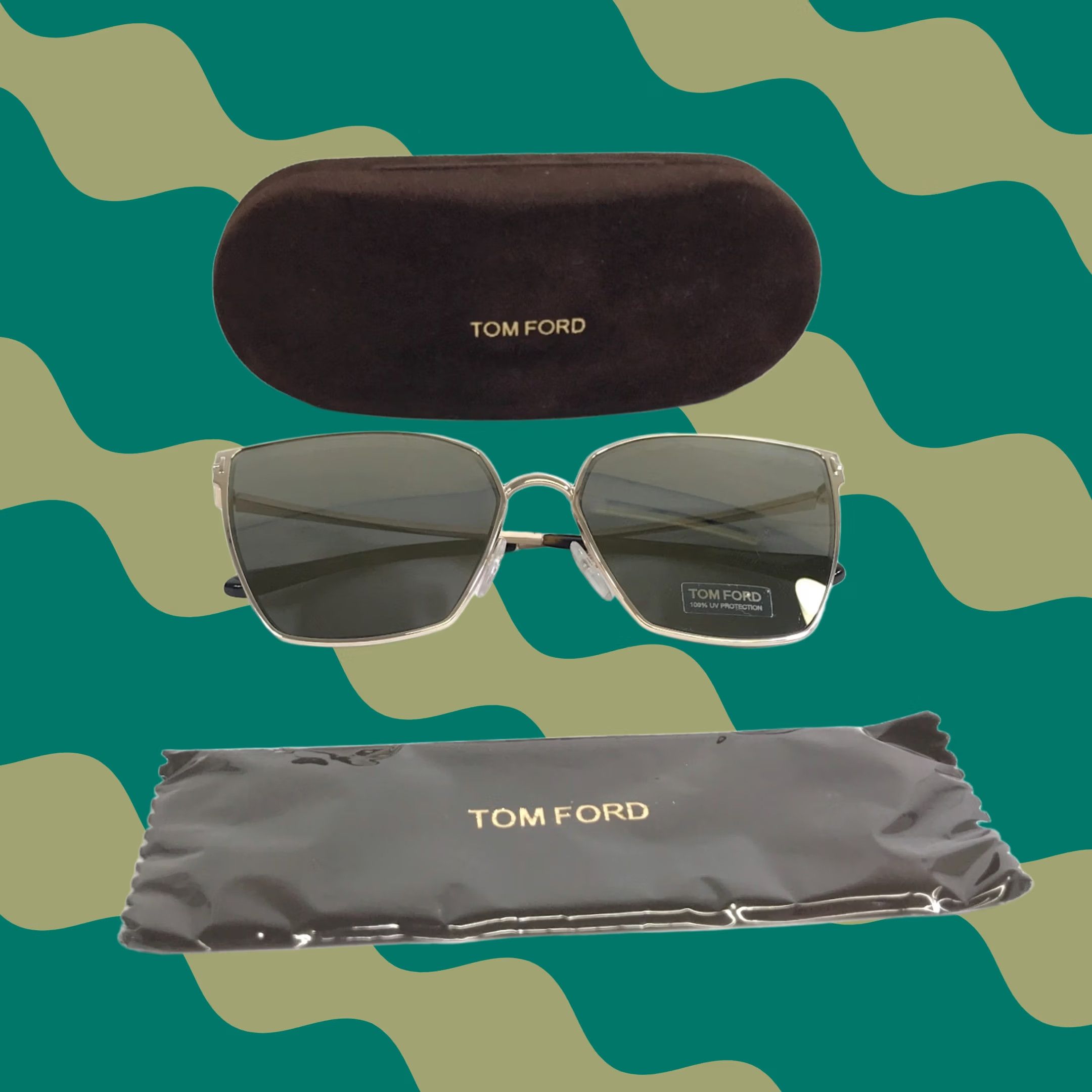 Tom Ford Sunglasses Helena Tf653 Gold Butterfly Frames Gray Lenses Women, Women's