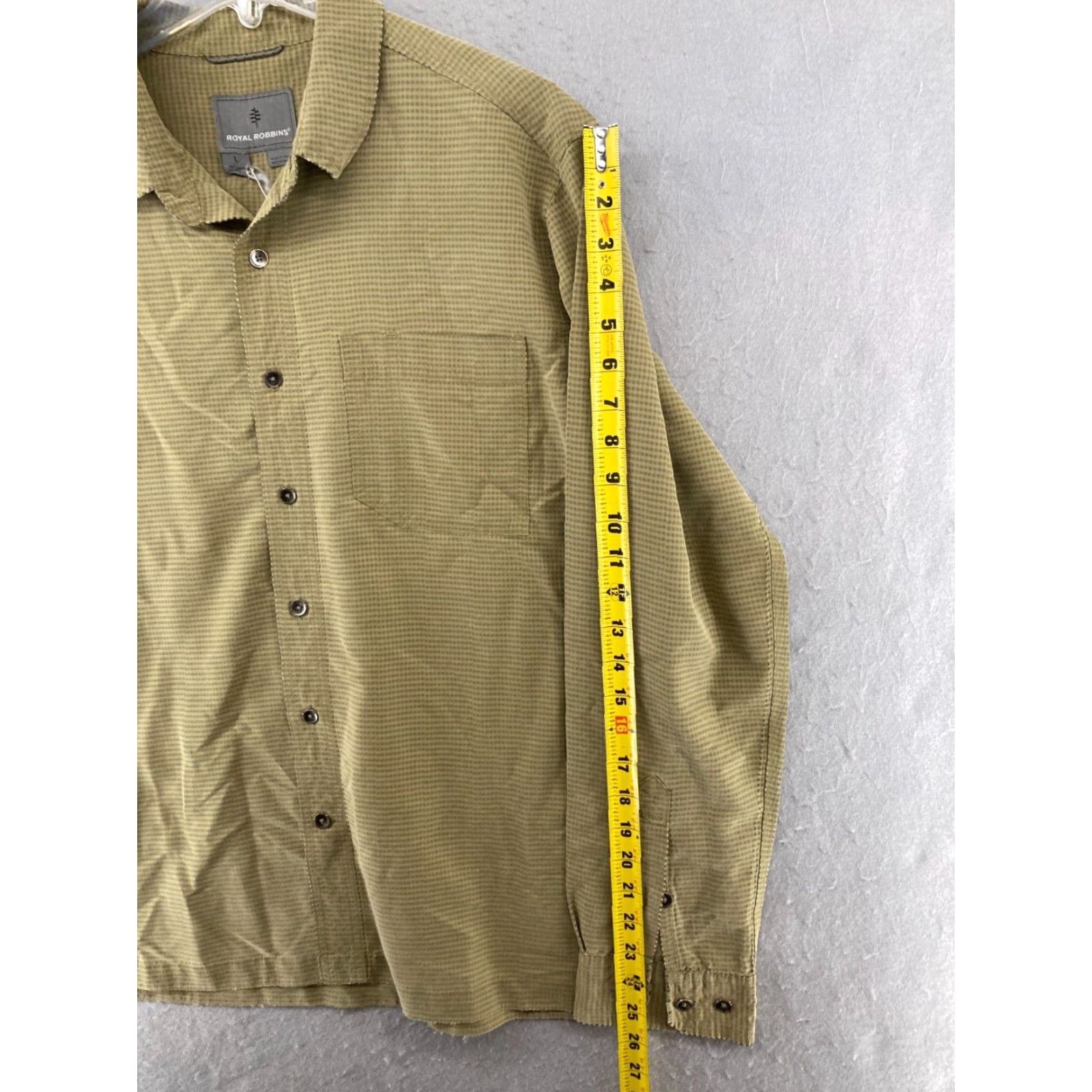 Royal Robbins VINTAGE Royal Robbins Button Up Shirt Mens Large Long Sleeve Check Green Modal Outdoor Classic Size US L / EU 52-54 / 3 - 2 Thumbnail
