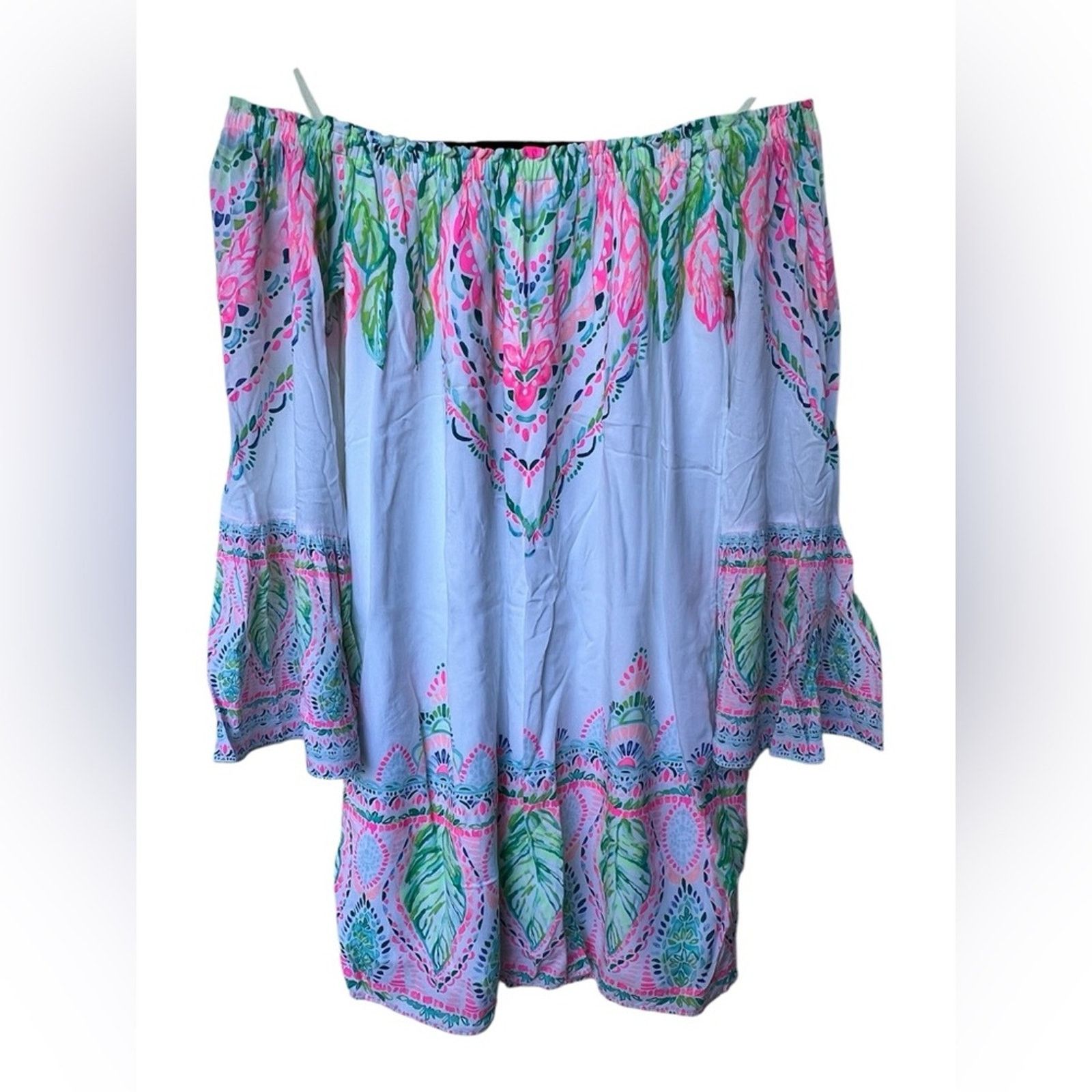 Lilly Pulitzer Lilly Pulitzer Nevie Off the Shoulder Dress Size XS Size XS / US 0-2 / IT 36-38 - 5 Thumbnail
