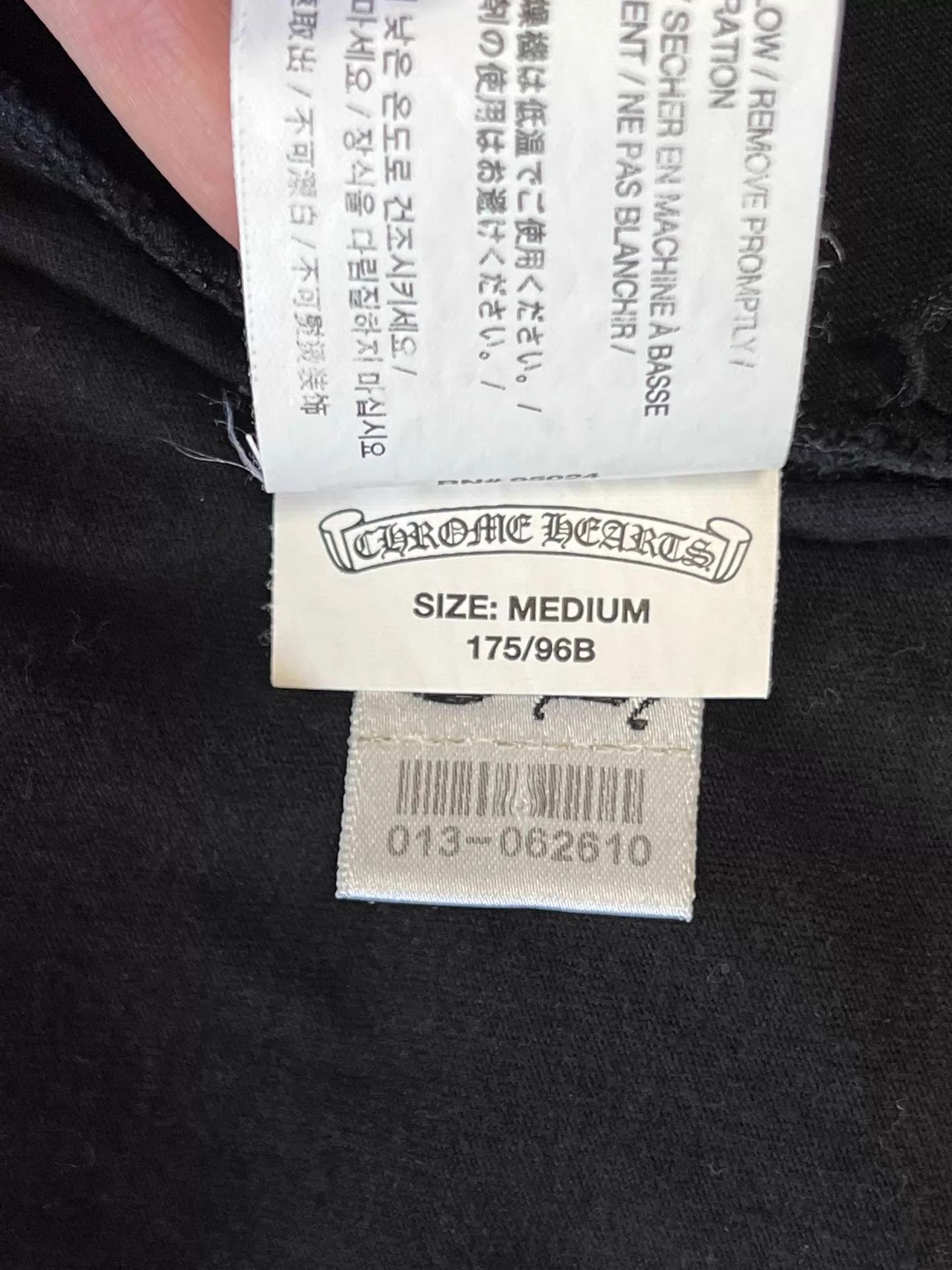 Chrome Hearts CHROME HEARTS Black Embroidered Logo Short Sleeve Tee M Size US M / EU 48-50 / 2 - 8 Thumbnail