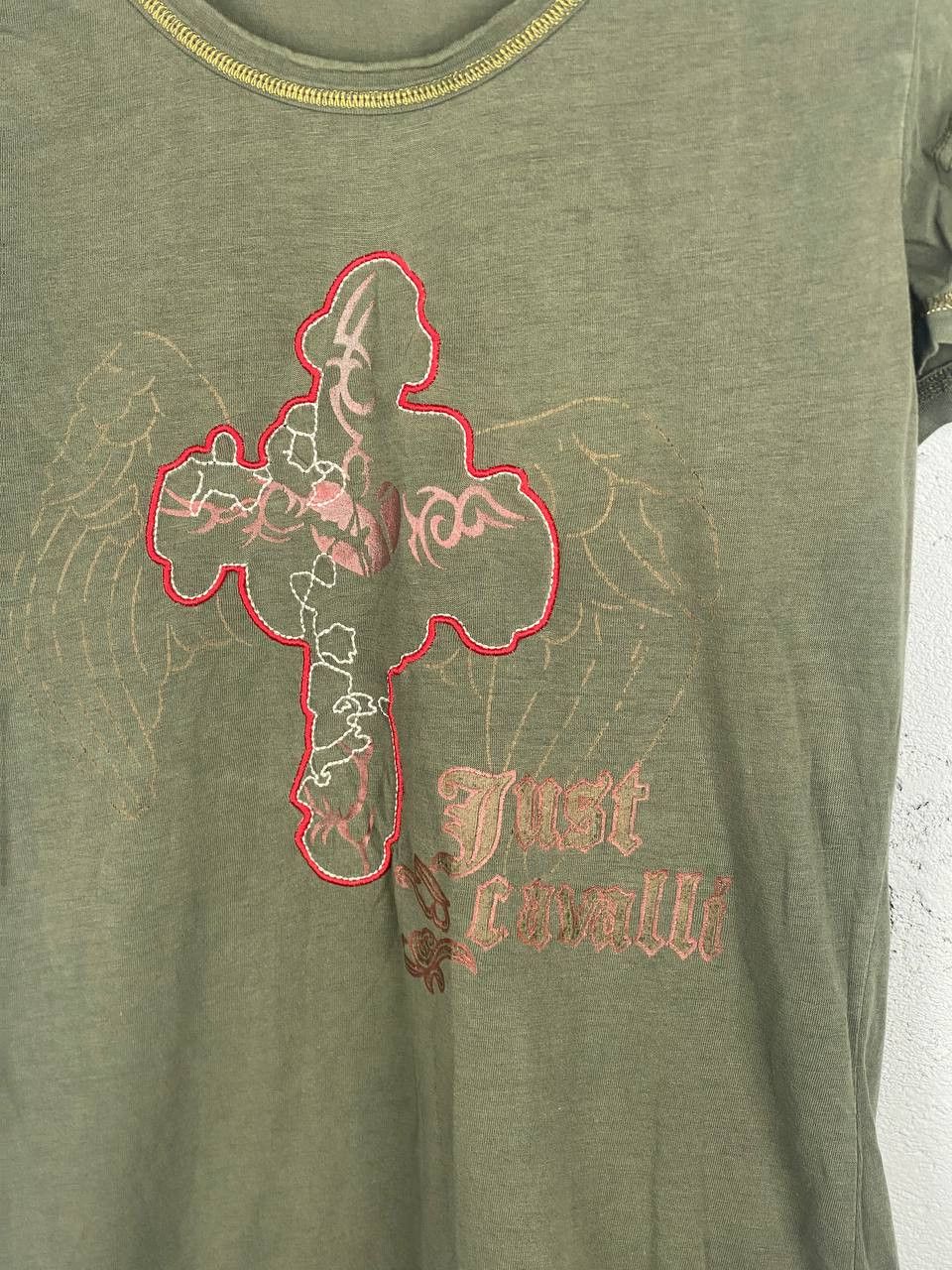 Just Cavalli × Roberto Cavalli Just Cavalli Vintage Logo Printed T-Shirt Size M / US 6-8 / IT 42-44 - 4 Thumbnail